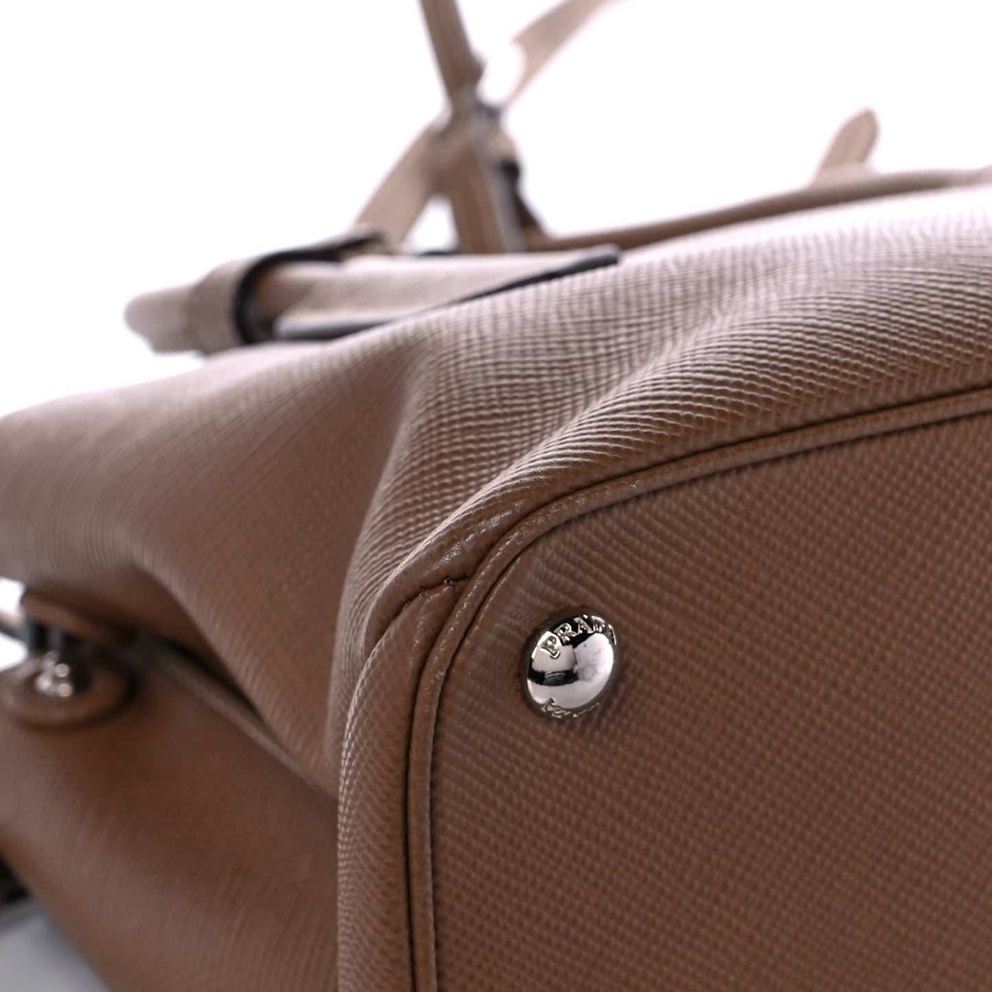 Saffiano Cuir Small Twin Tote Cannella Cocco