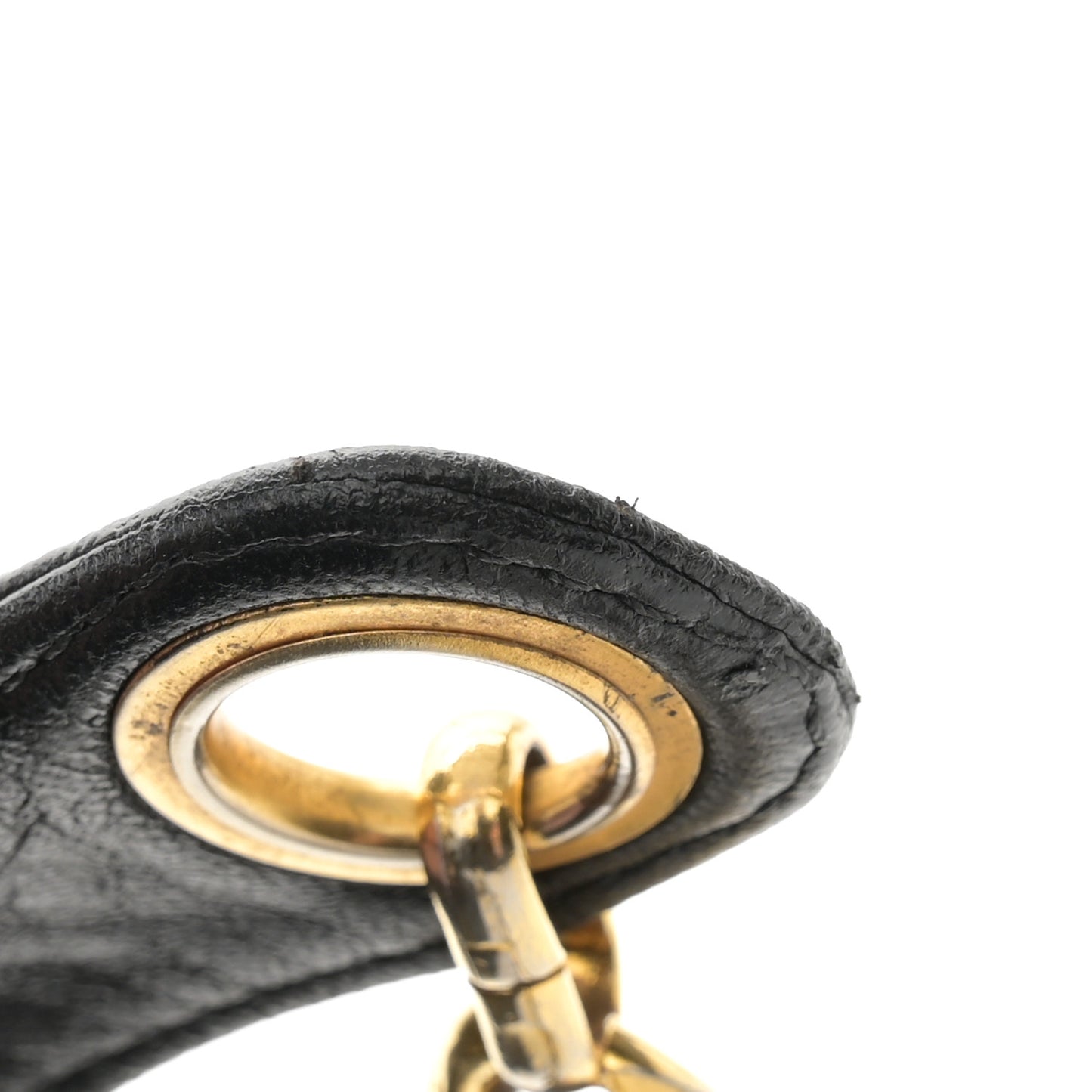 Lambskin Quilted Drawstring Bucket Bag Black