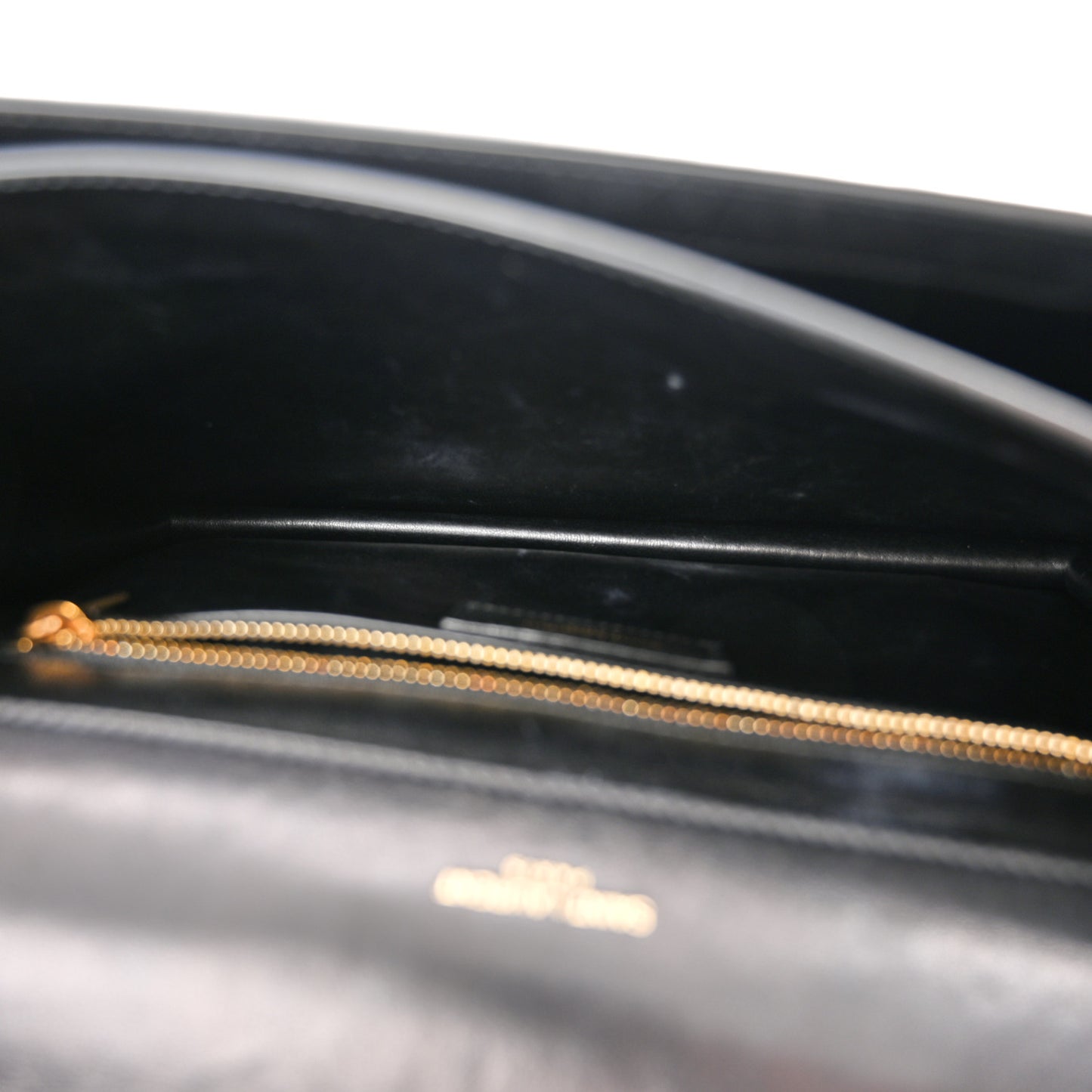 Calfskin Crocodile Embossed Gaby Satchel Black