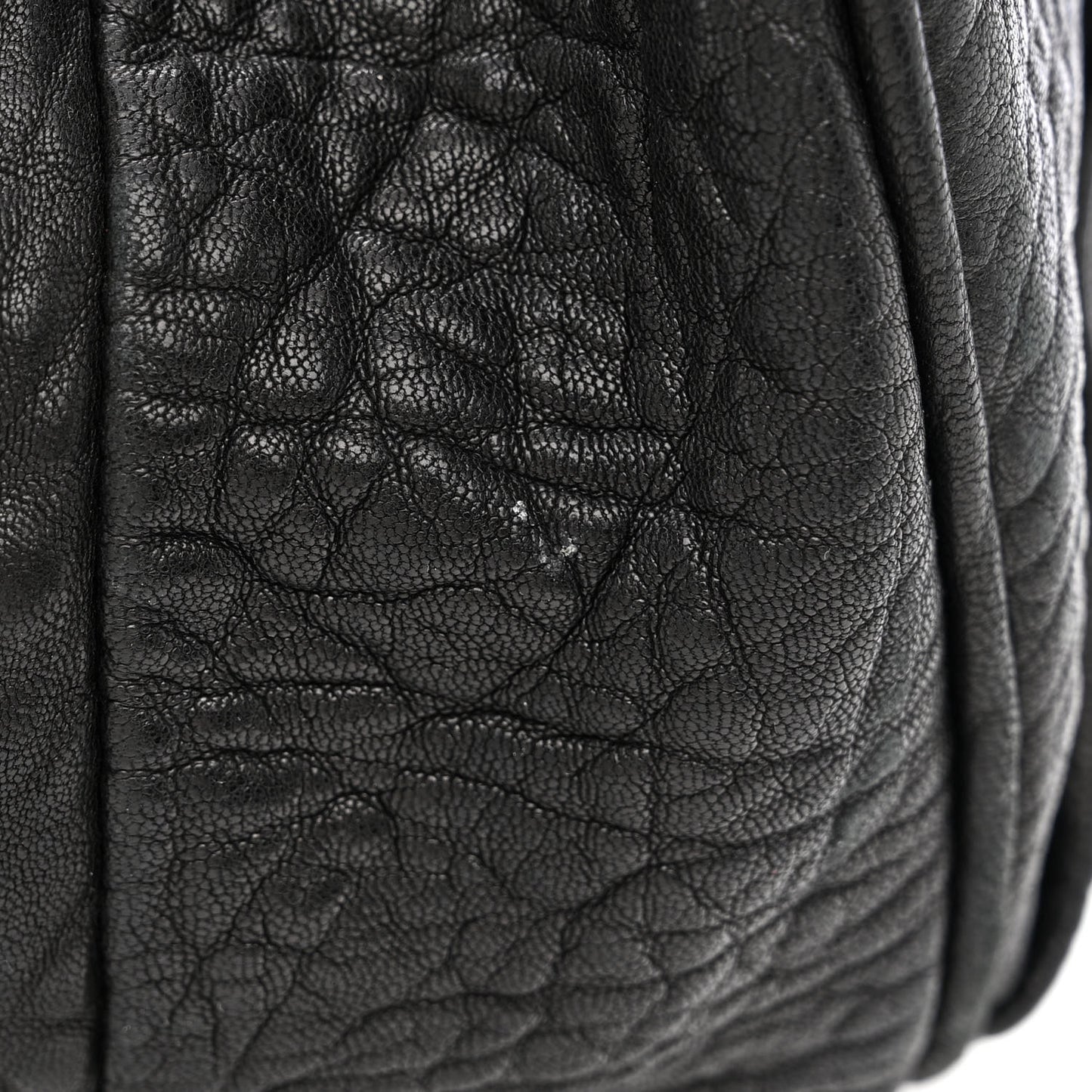 Pebbled Lambskin Rockie Black Nickel Hardware