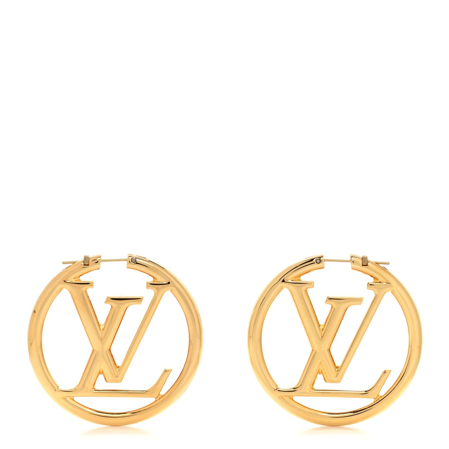 Metal Louise Hoop Earrings Gold