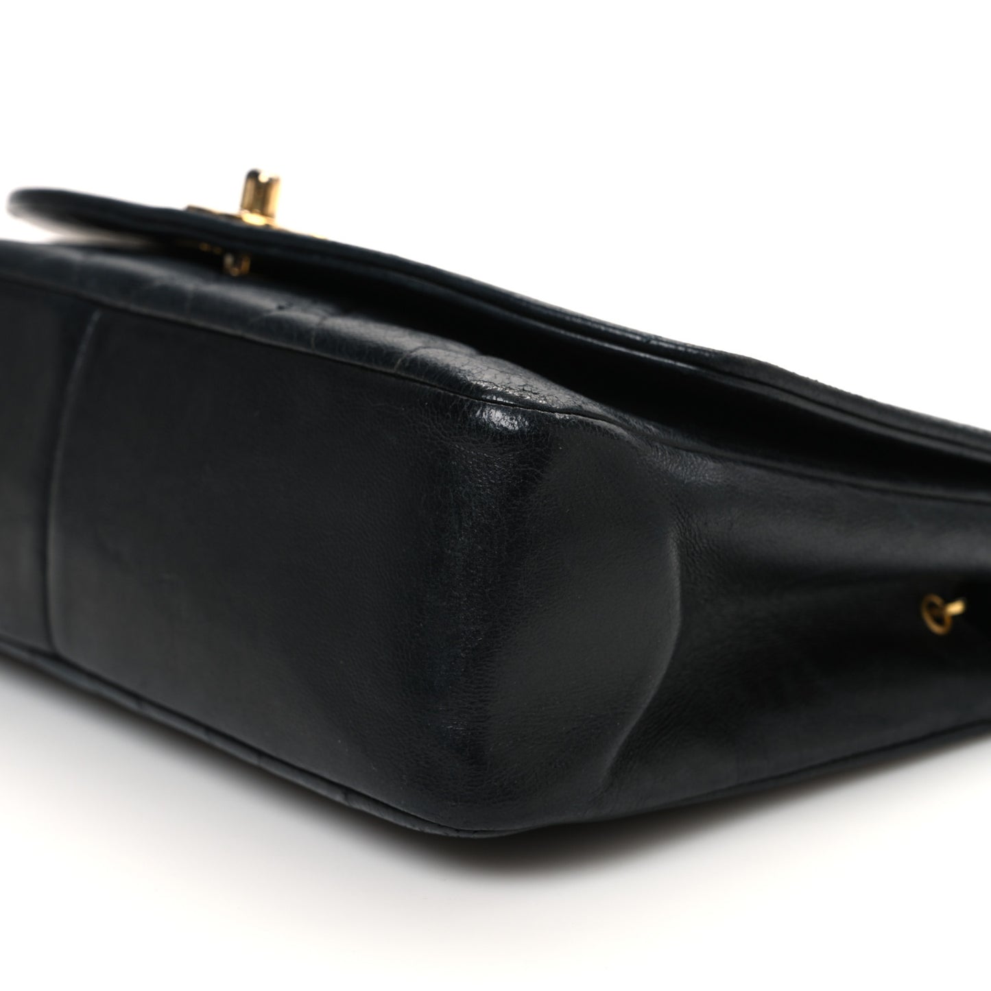 Lambskin Quilted Small Single Flap Black