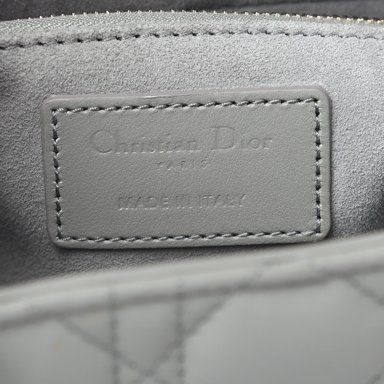 Christian Dior Ultra Matte Calfskin Cannage Large Lady Dior Grey Stone 6 of 9