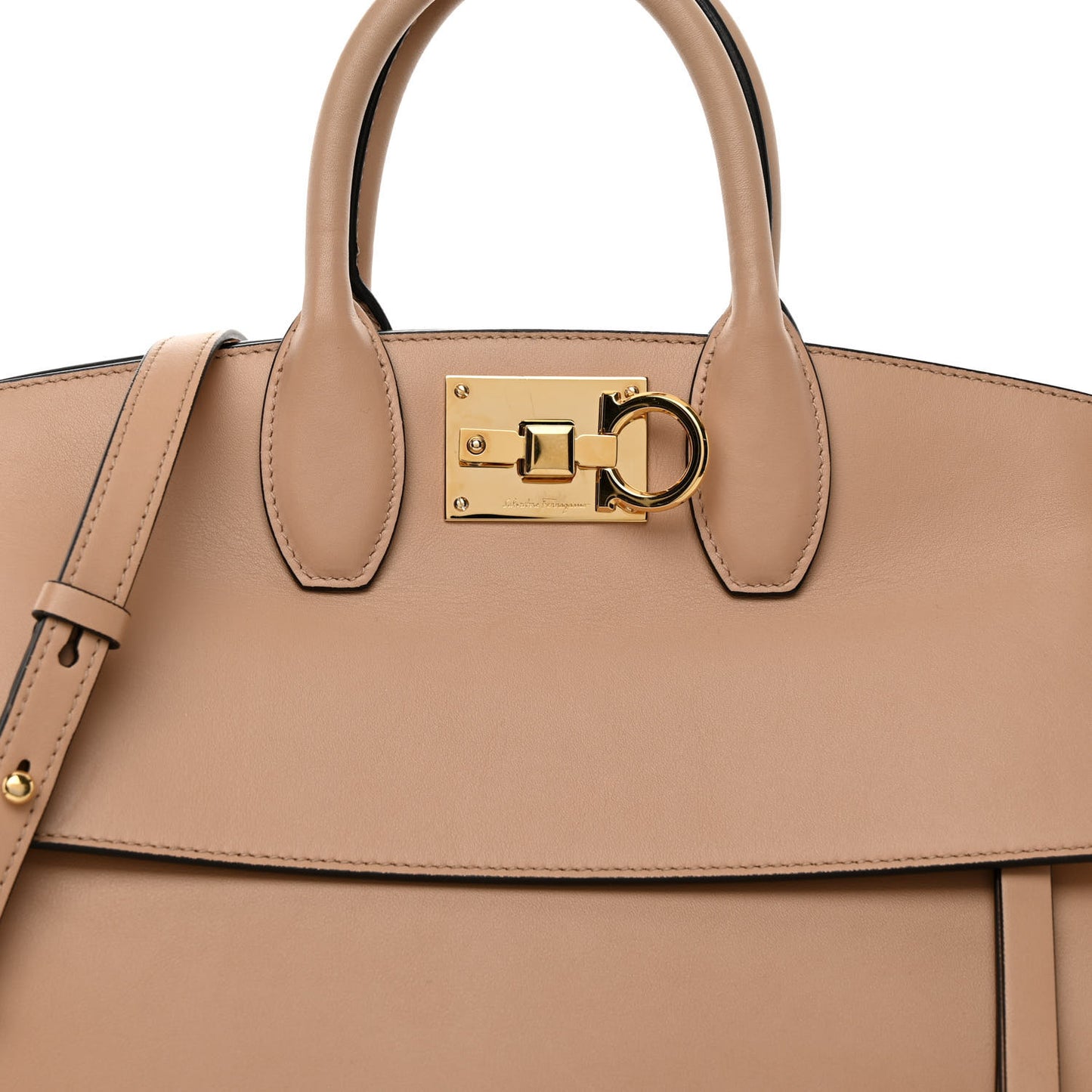 Calfskin Medium Studio Bag Almond