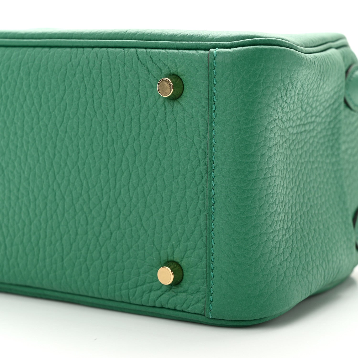 Hermes Taurillon Clemence Mini Lindy 20 Vert Vertigo 10 of 11