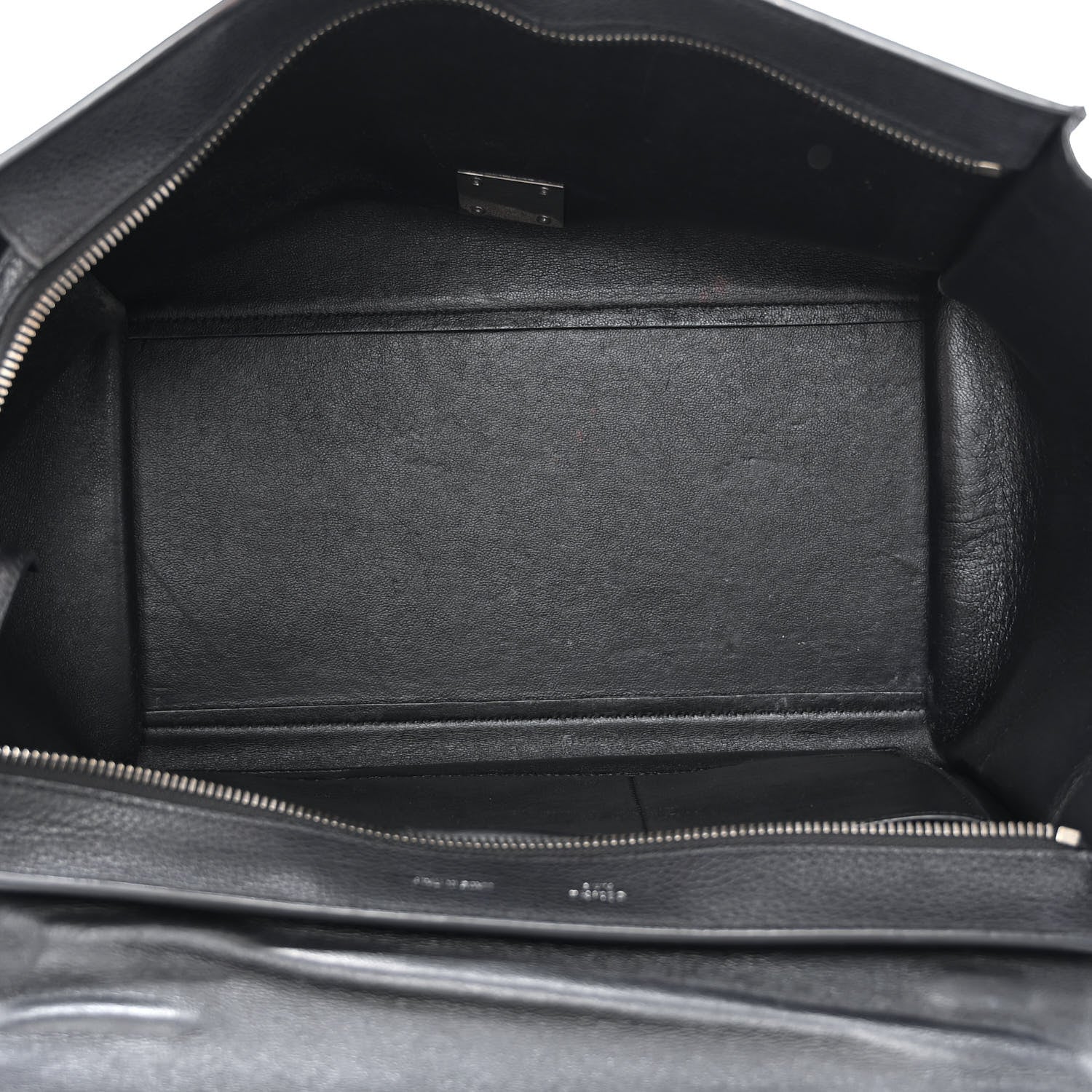Celine Drummed Calfskin Suede Medium Trapeze Black 5 of 10