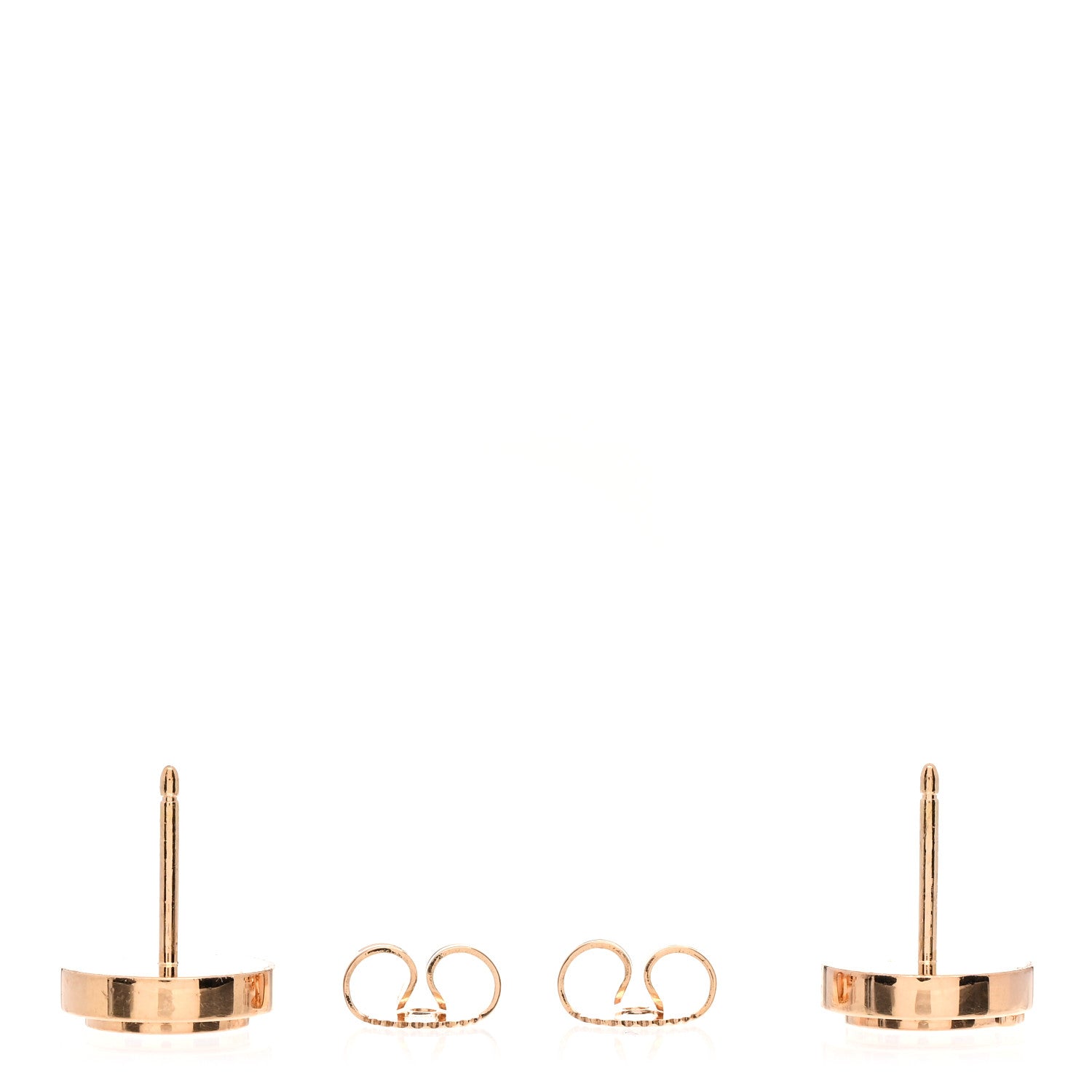 Tiffany 18K Rose Gold Mother of Pearl T Circle Earrings 3 of 4