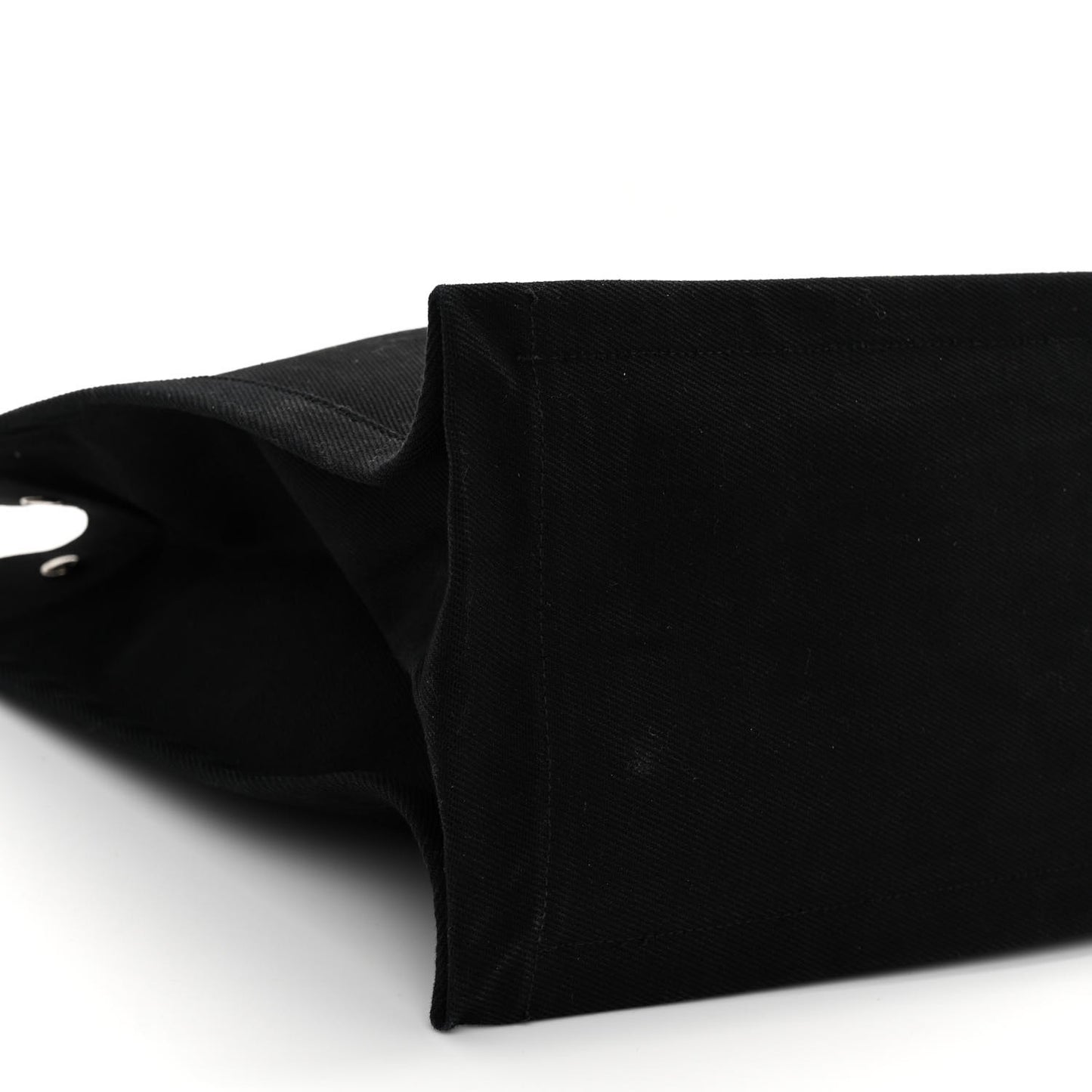 Linen Calfskin Rive Gauche Tote Black