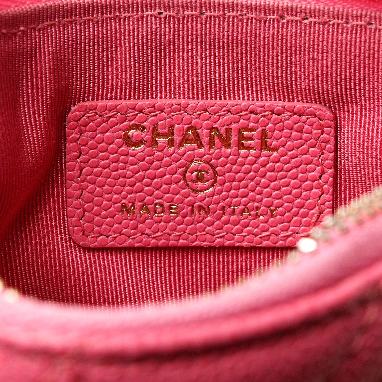 Chanel Caviar Quilted Small Cosmetic Case Pink 5 of 7