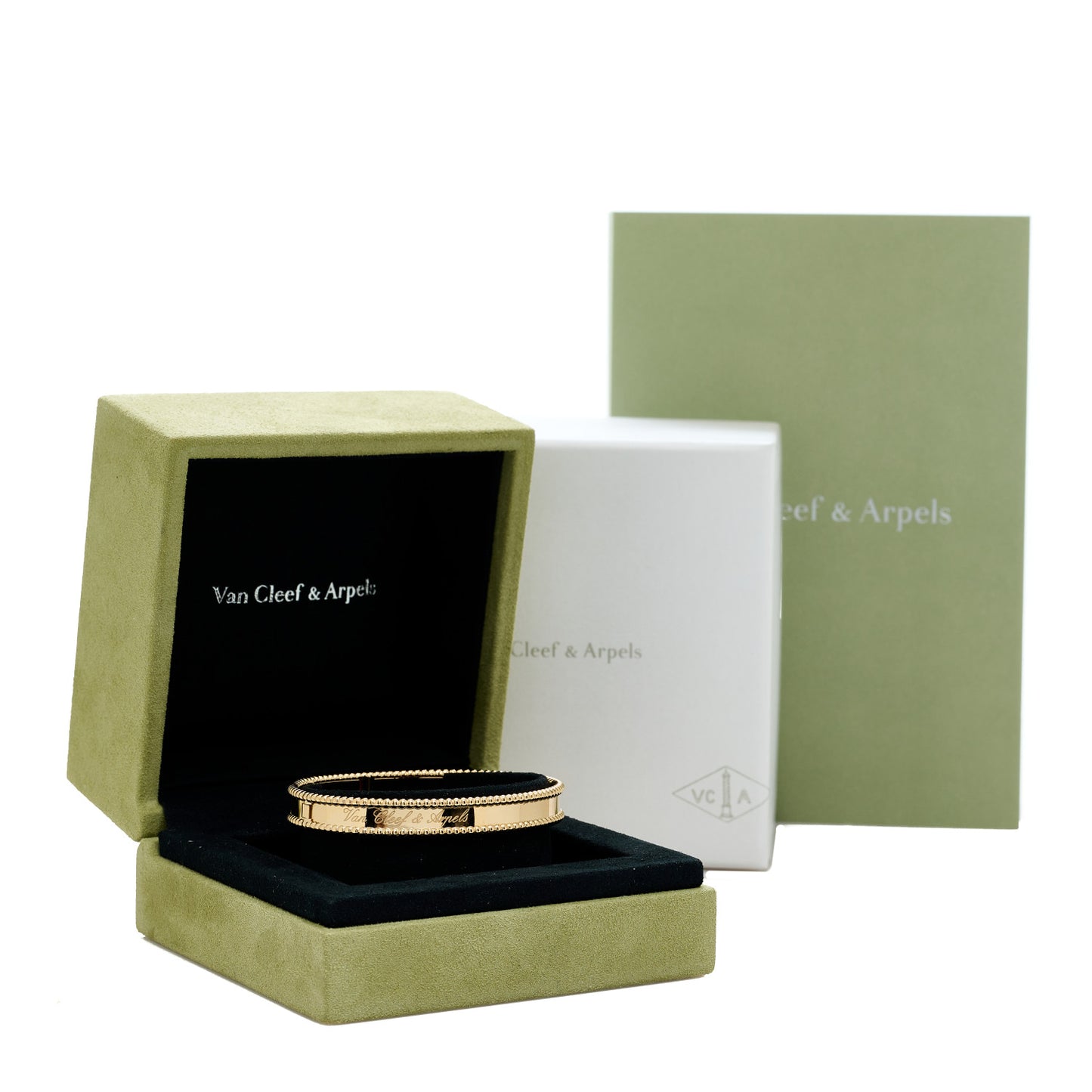 18K Yellow Gold Perlee Signature Bangle Bracelet S