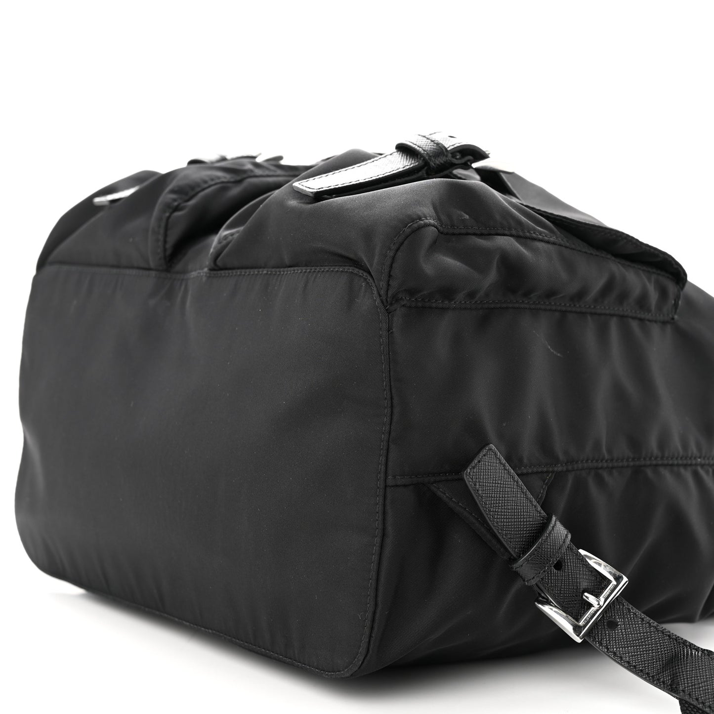 Re-Nylon Saffiano Medium Backpack Black