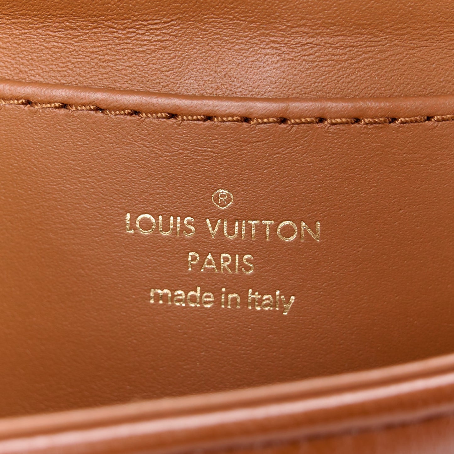 Lambskin Malletage Top Handle GO-14 MM Tan