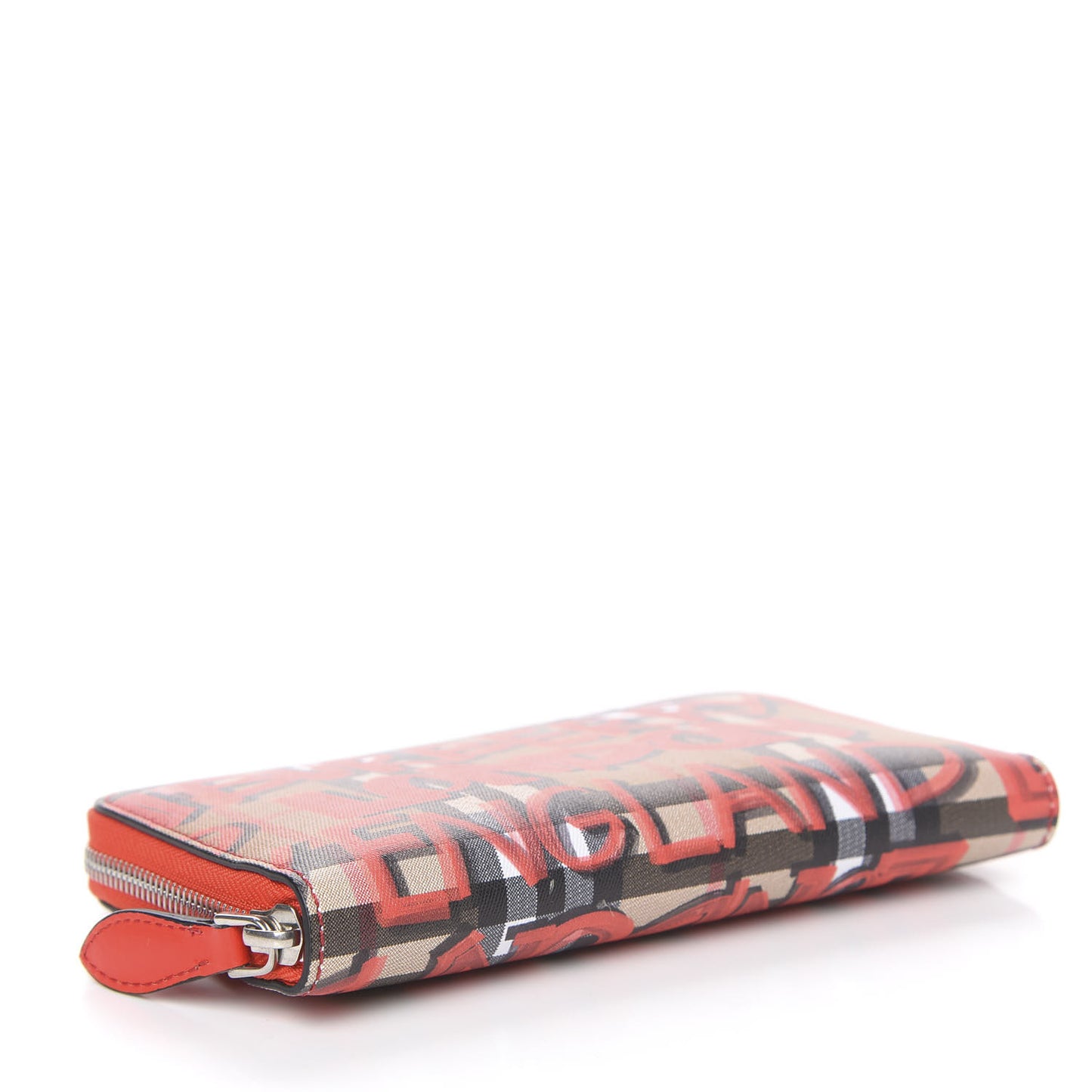 Haymarket Check Graffiti Print Zip Around Wallet Red