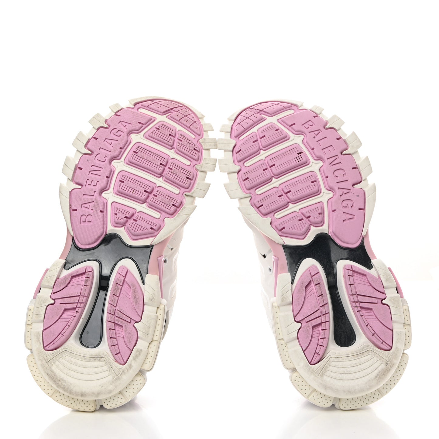 Mesh Rubber Tri-Color Womens Track Sneakers 37 White Pink Grey