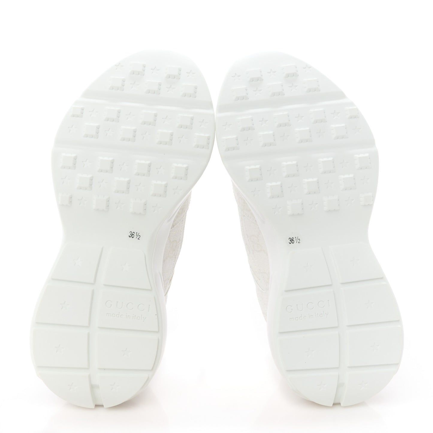 GG Supreme Monogram Womens Rhyton Sneakers 36.5 White