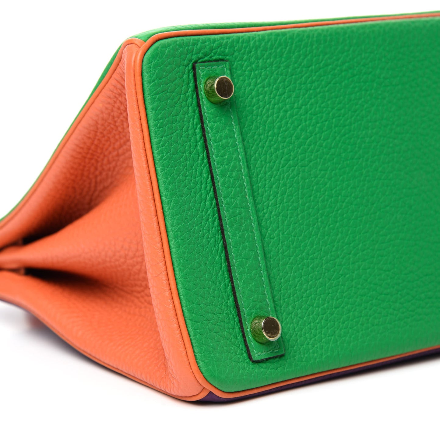 Togo Horseshoe Birkin 30 Anemone Bambou Orange