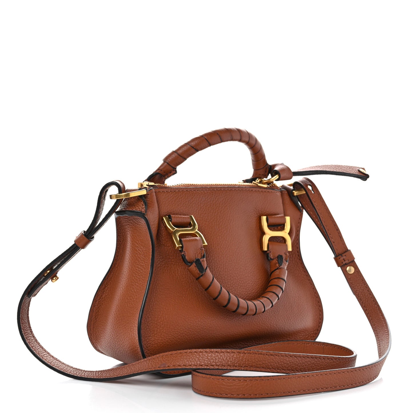 Calfskin Mini Marcie Satchel Tan