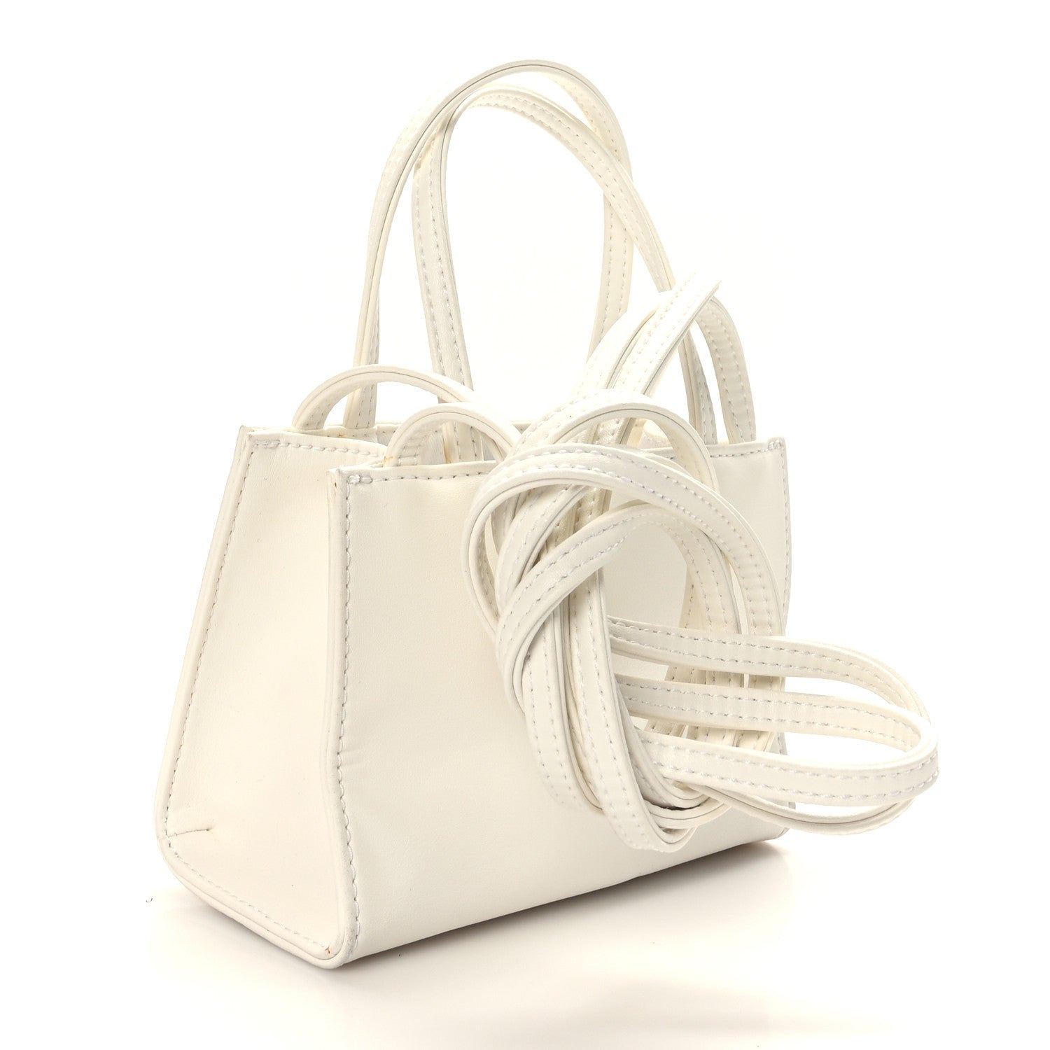 Telfar Vegan Leather Small Shopping Bag White 3 of 8