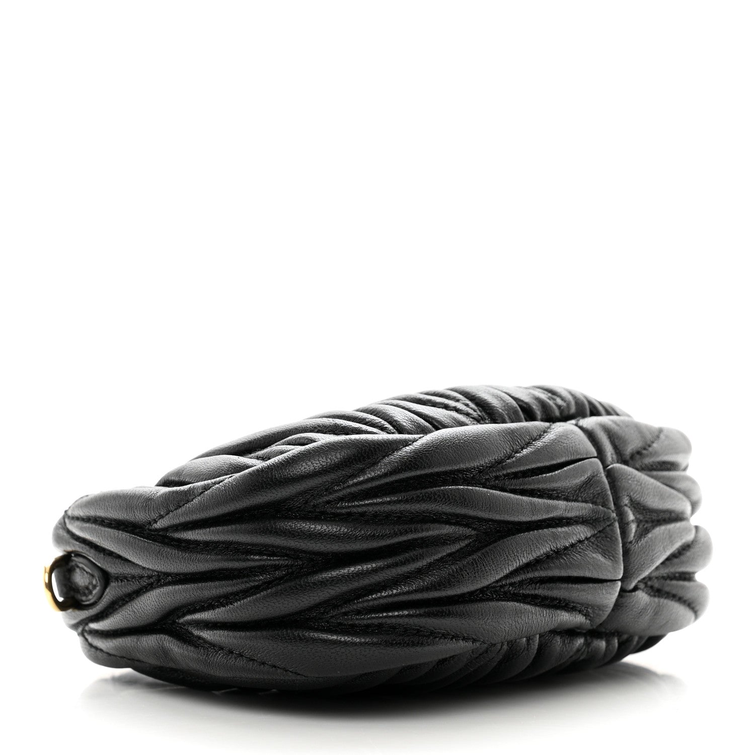 Miu Miu Nappa Matelasse Micro Wander Hobo Black 4 of 8