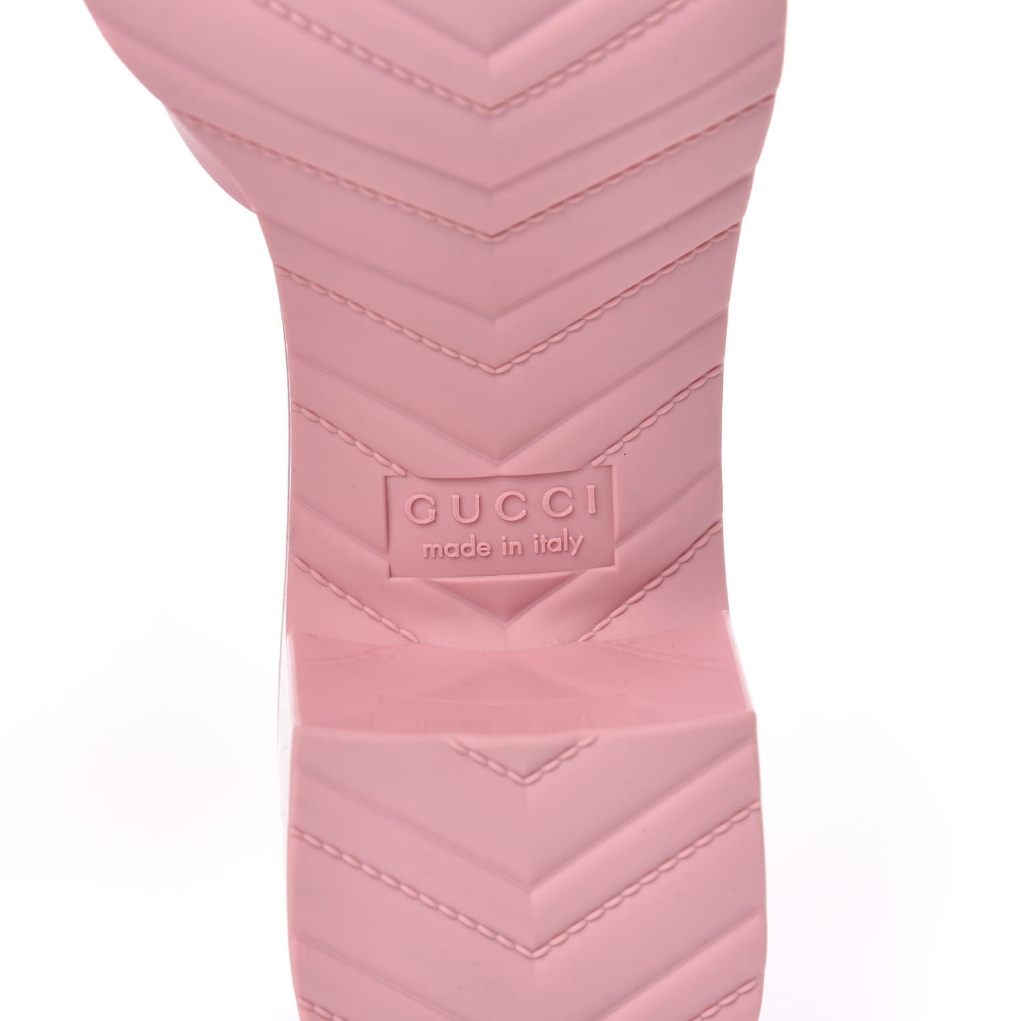 Rubber Gucci Logo Womens Platform 20/60mm Slide Sandals 36 Wild Rose