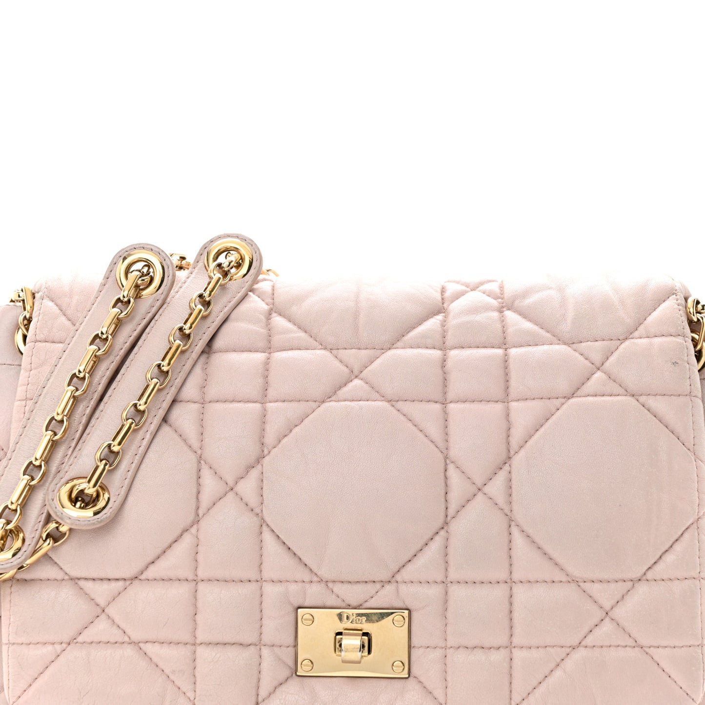 Lambskin Cannage Small Milly La Foret Shoulder Bag Pink