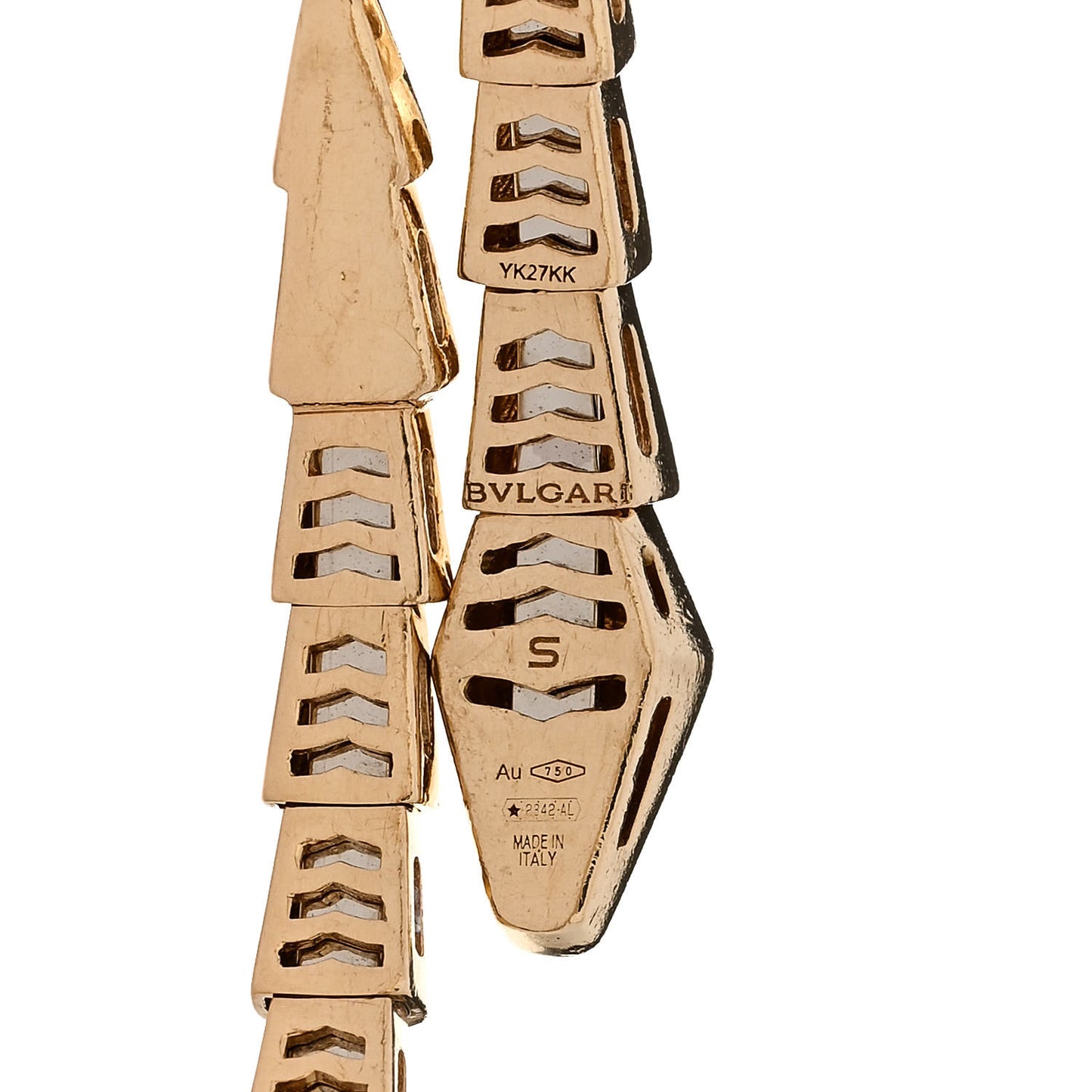 18K Yellow Gold Serpenti Viper Bracelet S