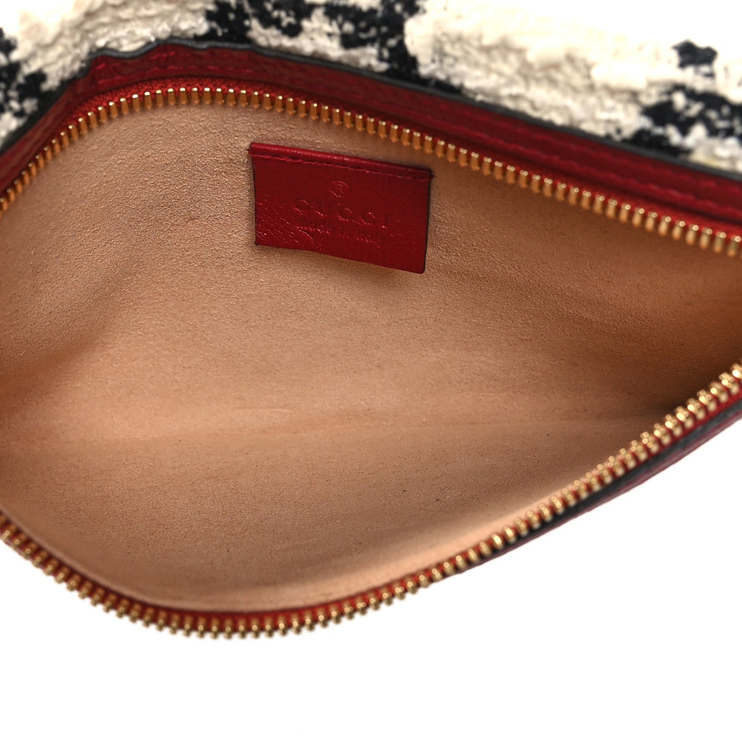 Tweed GG Monogram Large Rajah Chain Tote White Black Romantic Cherry