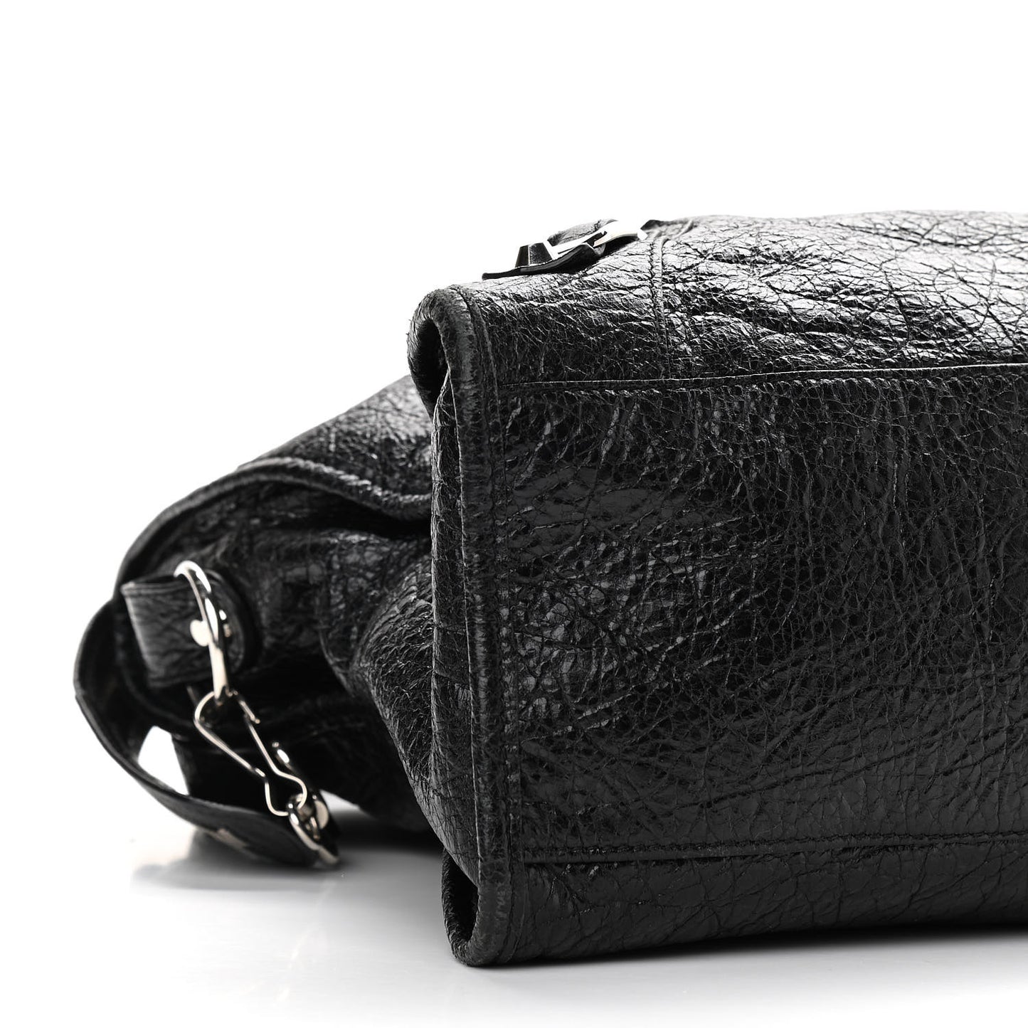 Agneau Classic Silver Hardware City Black