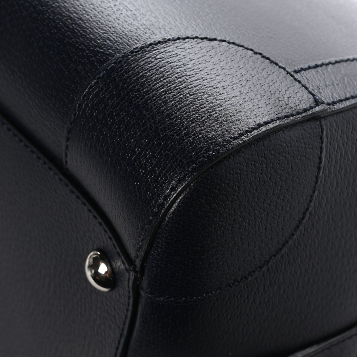 Textured Dollar Calfskin Web Medium Savoy Duffle Bag Black