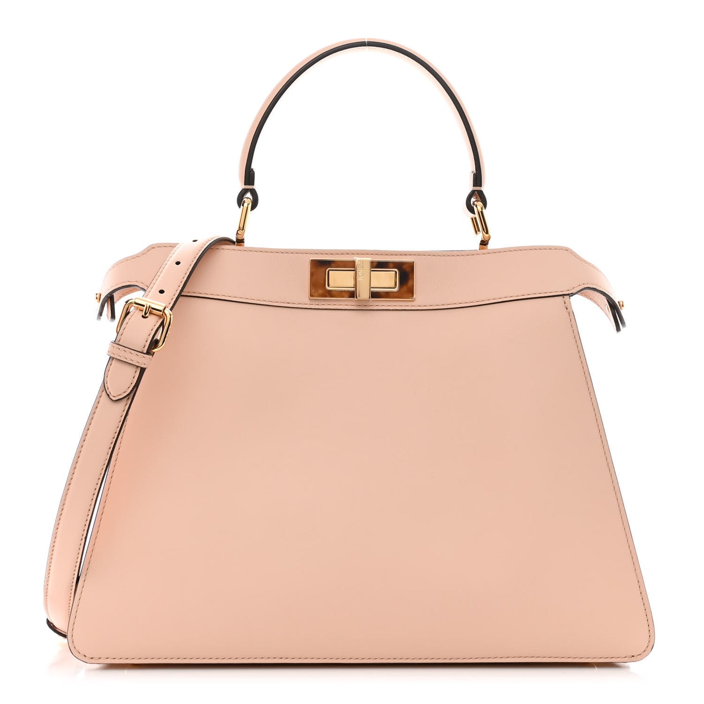 Vitello Seta Shiny Nappa Plexiglass Medium Peekaboo I SEE U Satchel Light Rose