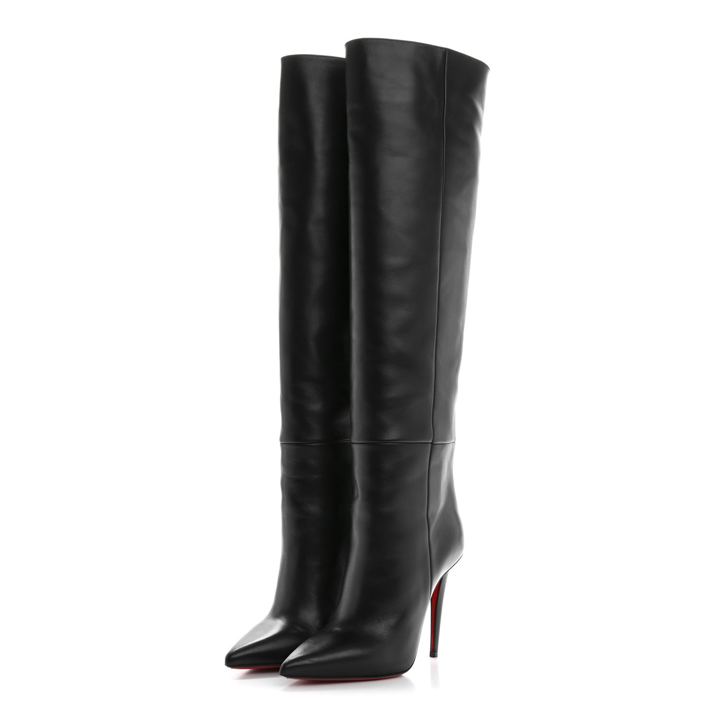 Calfskin Astrilarge Botta 100 Knee High Boots 37.5 Black
