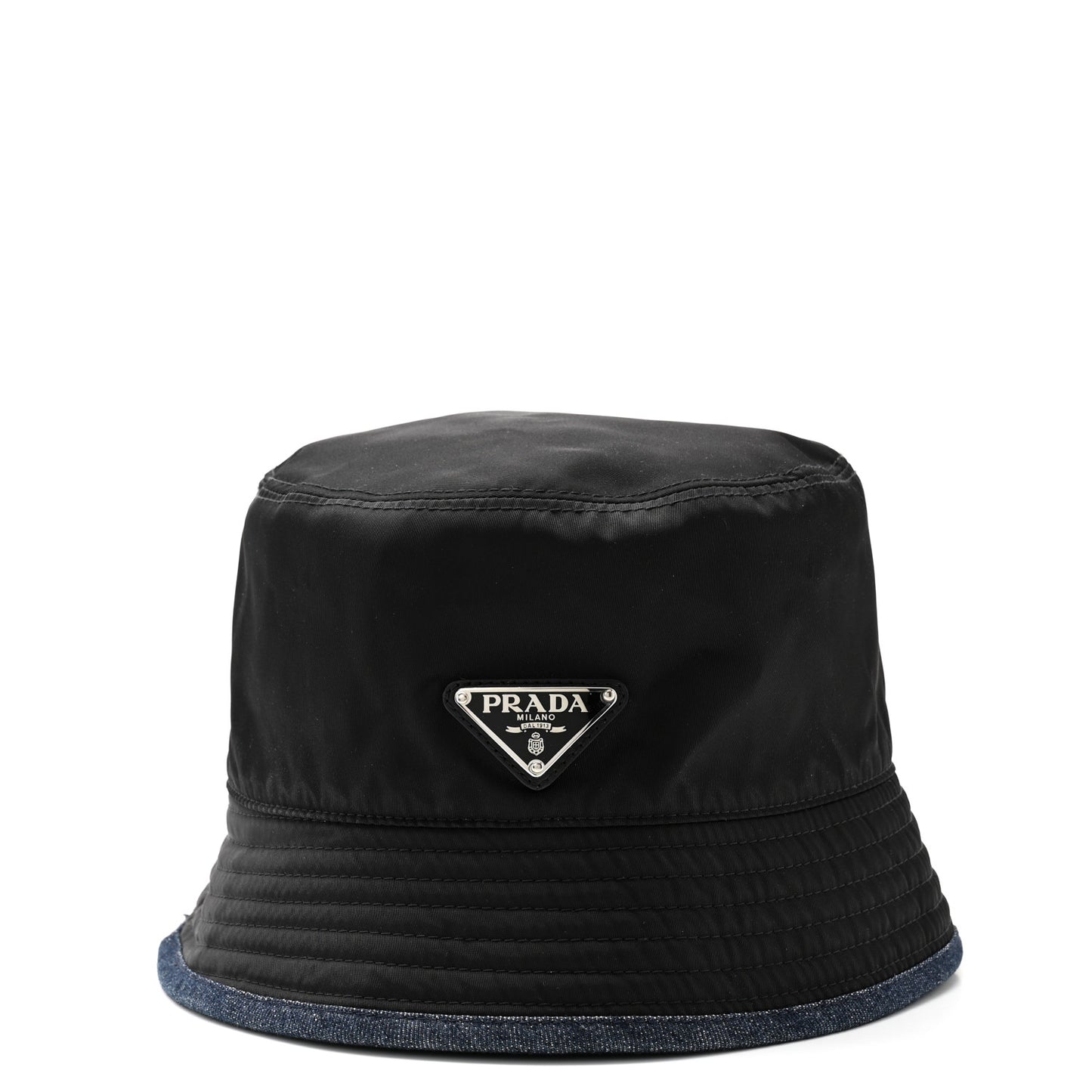 Denim Re-Nylon Reversible Bucket Hat Blue Black