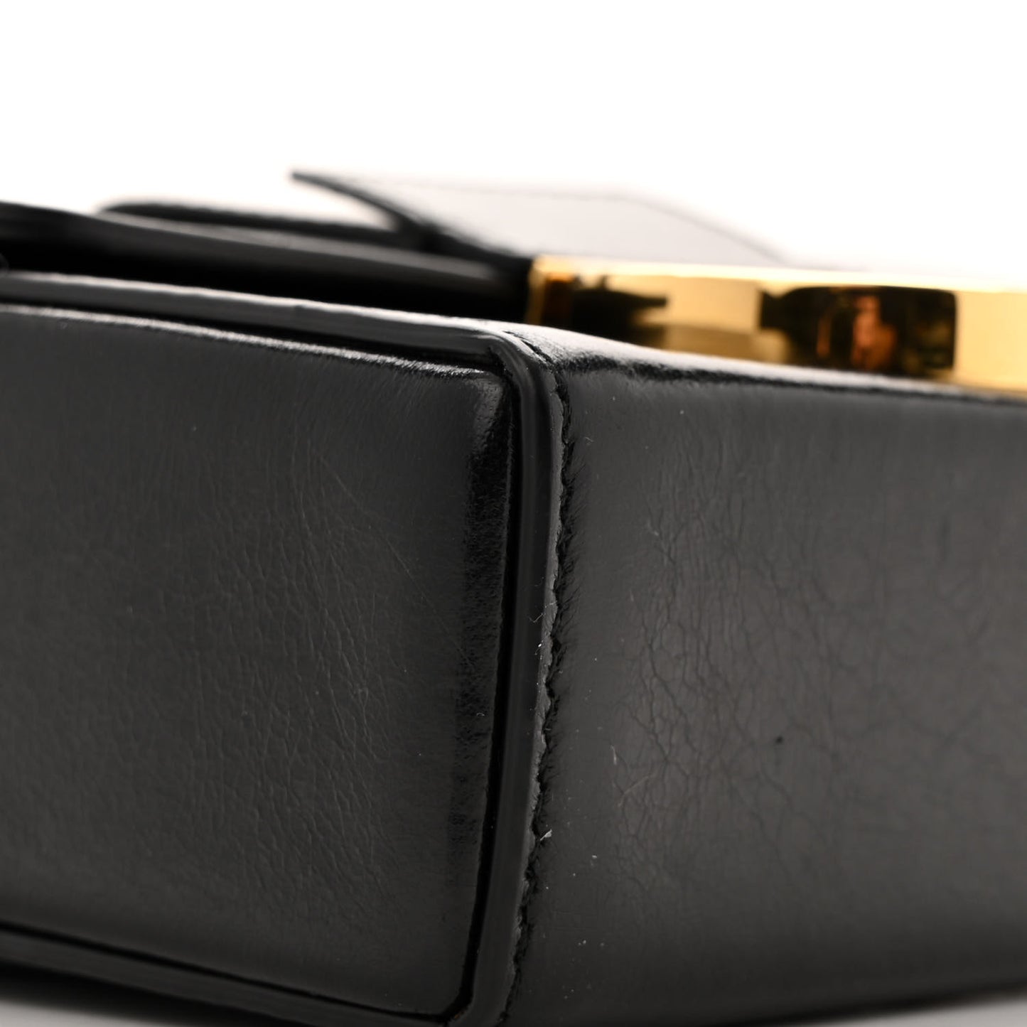 Crackled Lambskin 30 Montaigne Box Bag Black