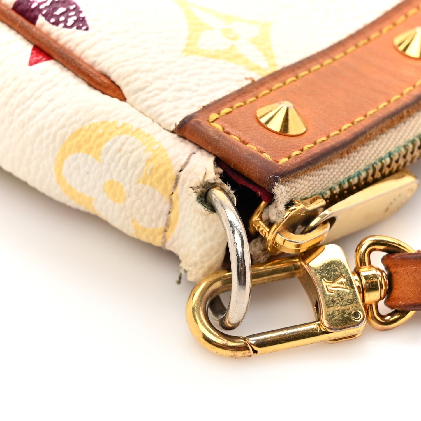 Monogram Multicolor Pochette Accessories White
