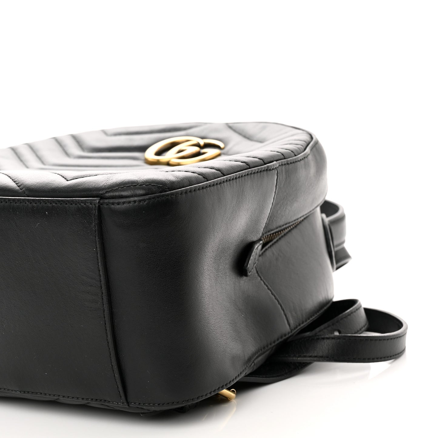 Calfskin Matelasse GG Marmont Backpack Black