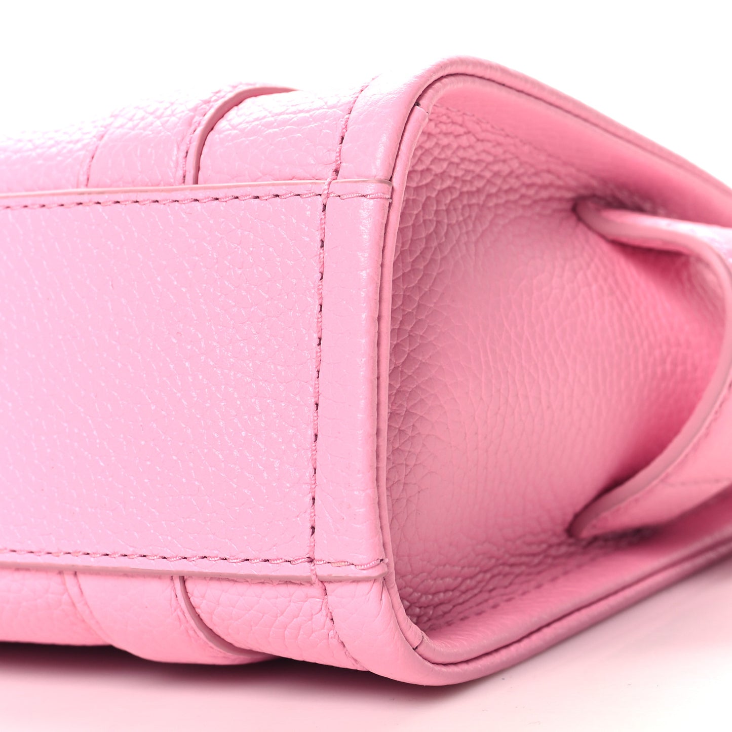 Grained Calfskin Micro The Tote Bag Fluro candy
