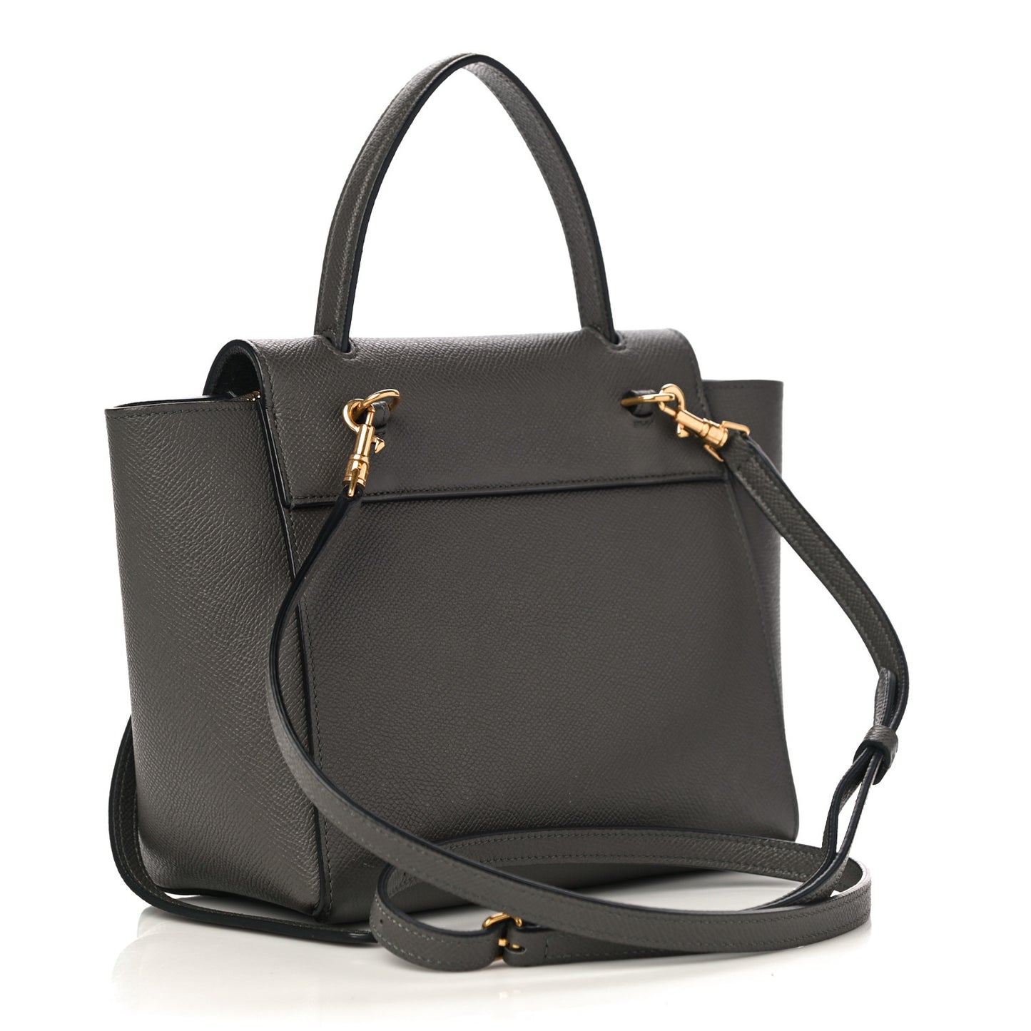 Grained Calfskin Nano Belt Bag Grey