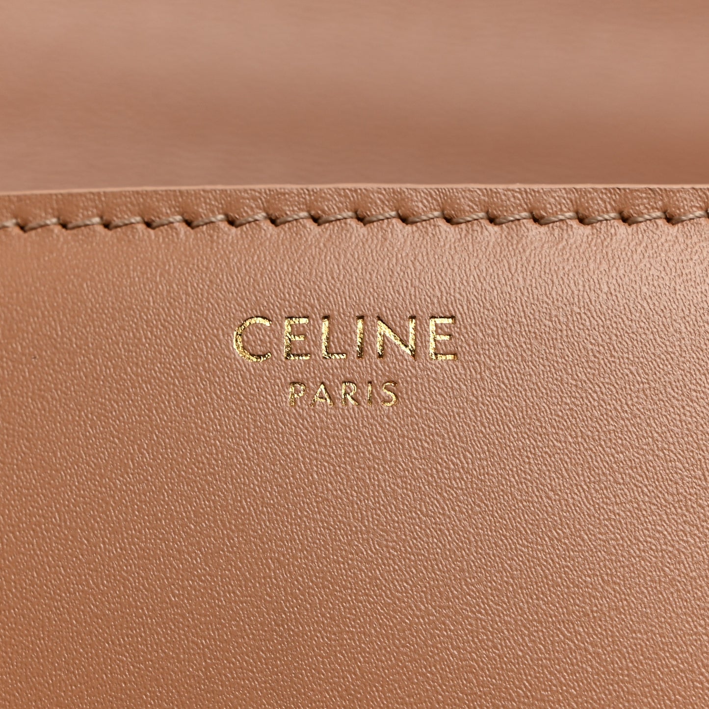 Shiny Calfskin Triomphe Chain Bag Desert Rose