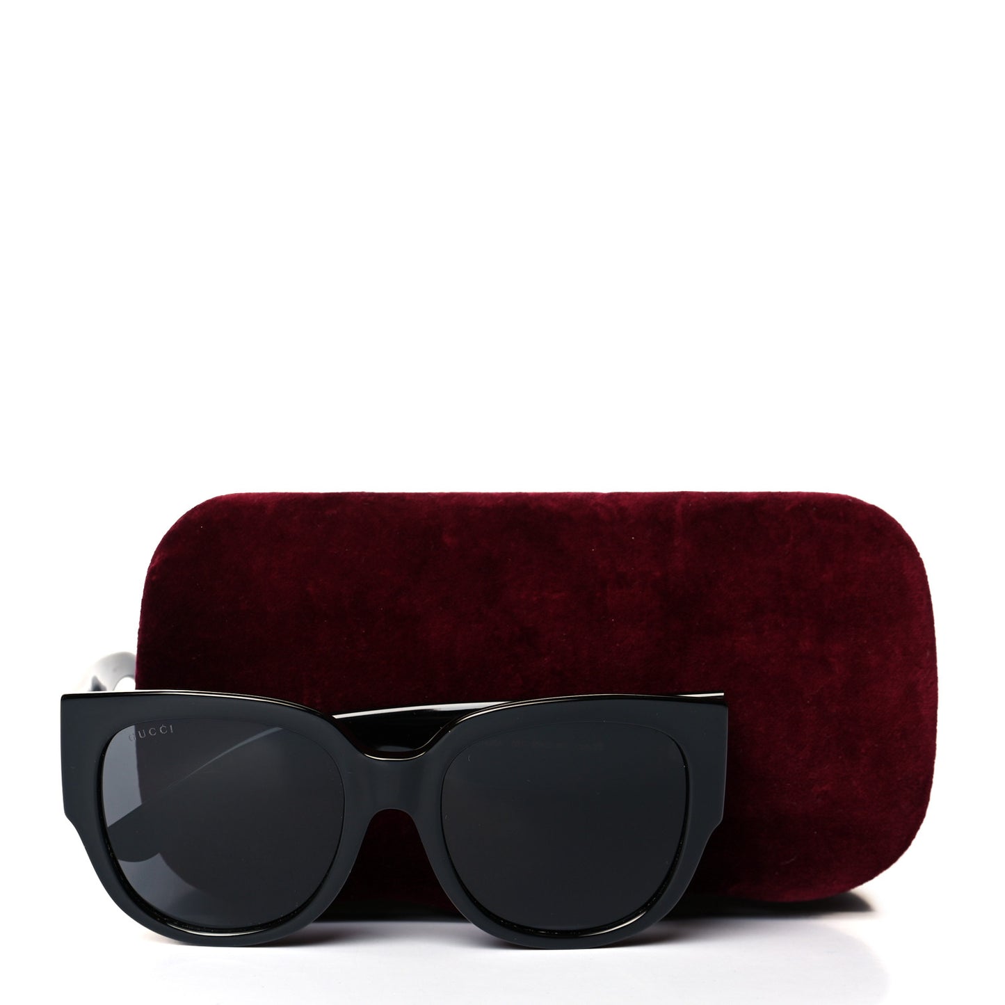 Acetate Square Frame Sunglasses GG0142SA Black