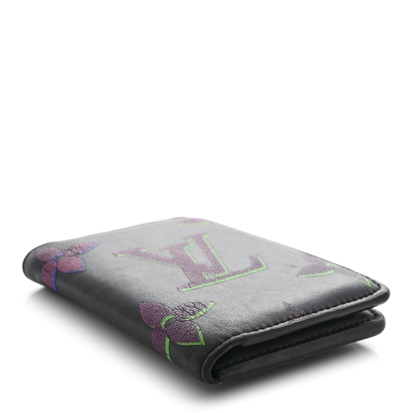 Calfskin Monogram Spotlight Pocket Organizer Black Multicolor