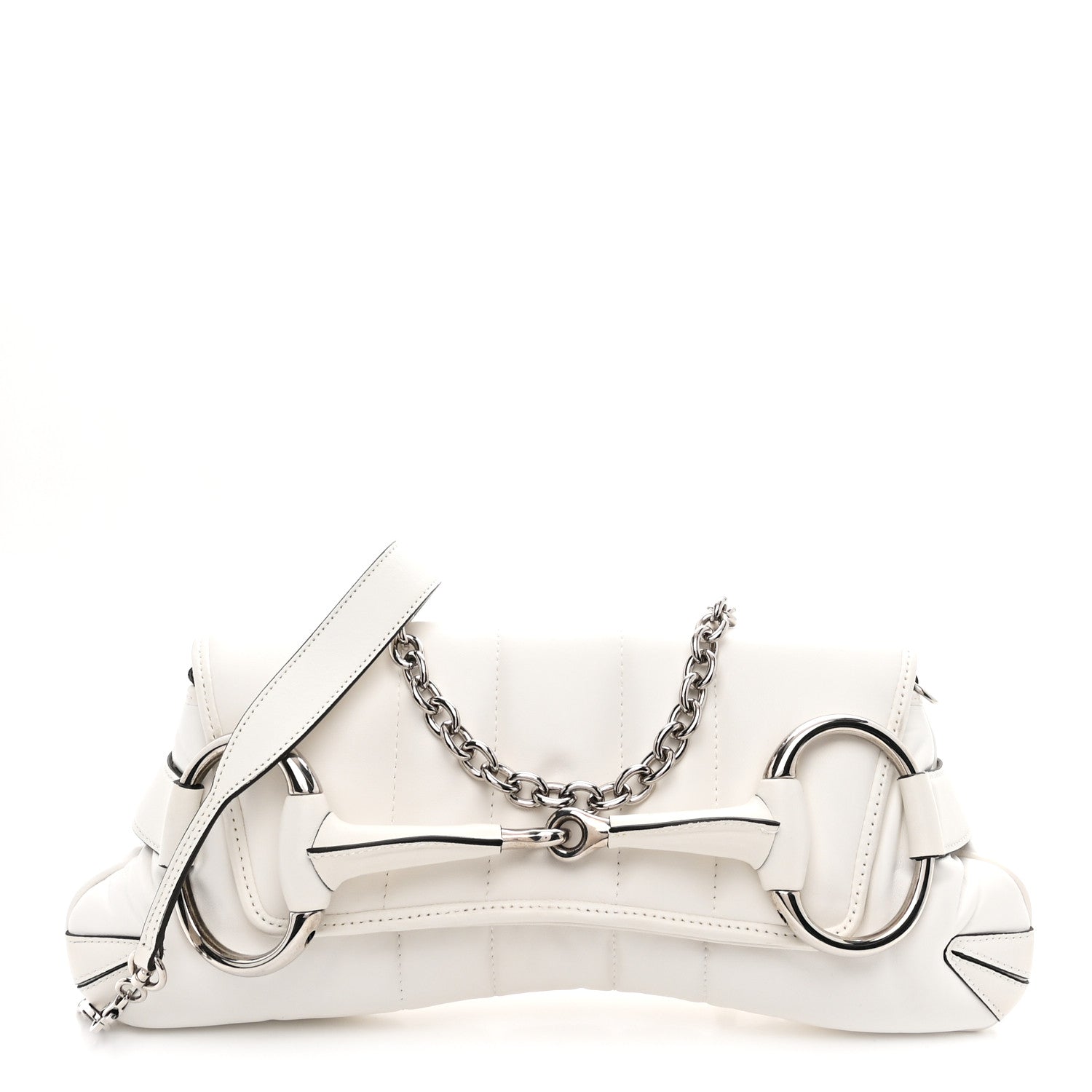 Gucci Nappa Vertical Matelasse Medium Maxi Horsebit Chain Shoulder