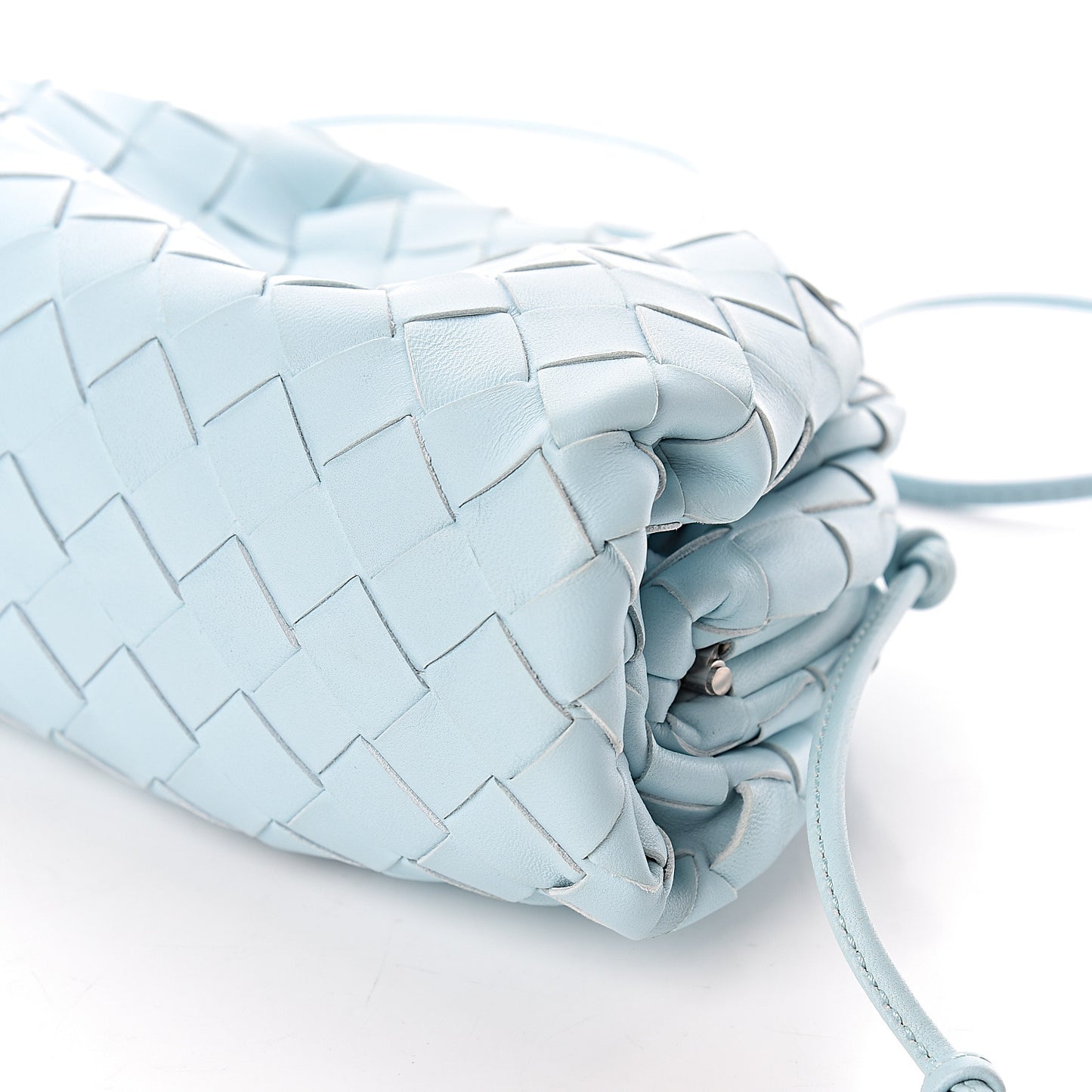 Nappa Intrecciato The Mini Pouch Topazio Silver