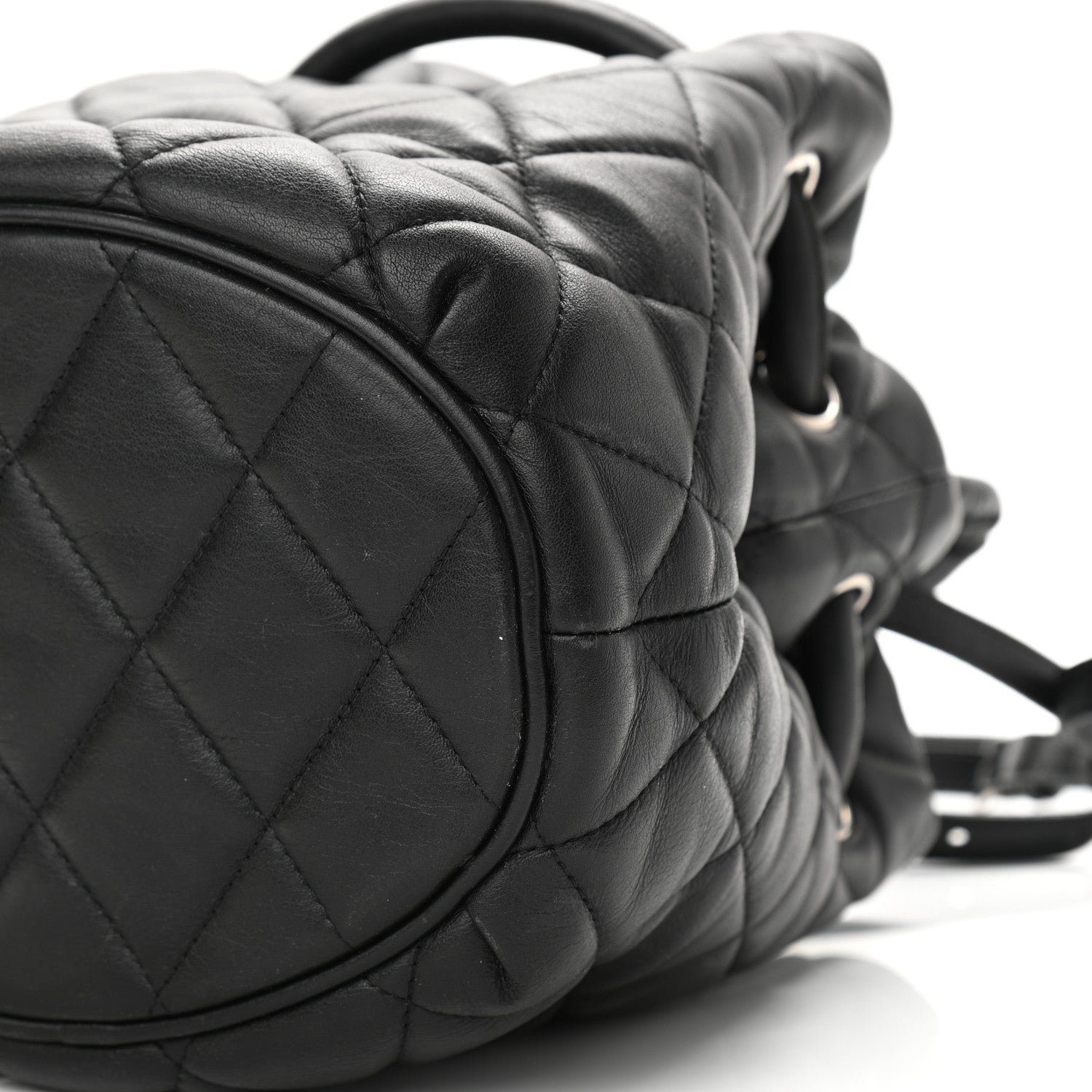 Balenciaga Nappa Calfskin Quilted Touch B Bucket Bag Black 9 of 10