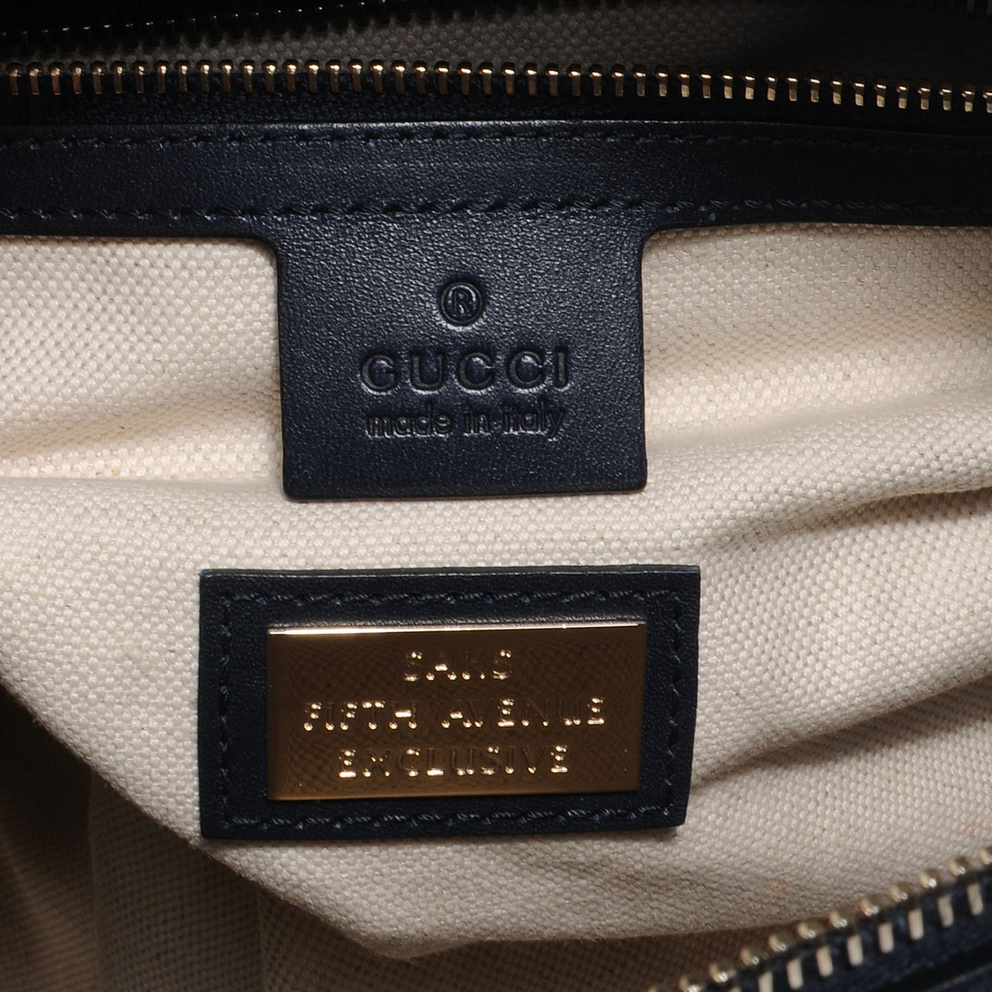 GG Monogram Saks Fifth Avenue Exclusive Medium Vintage Web Medium Joy Boston Navy