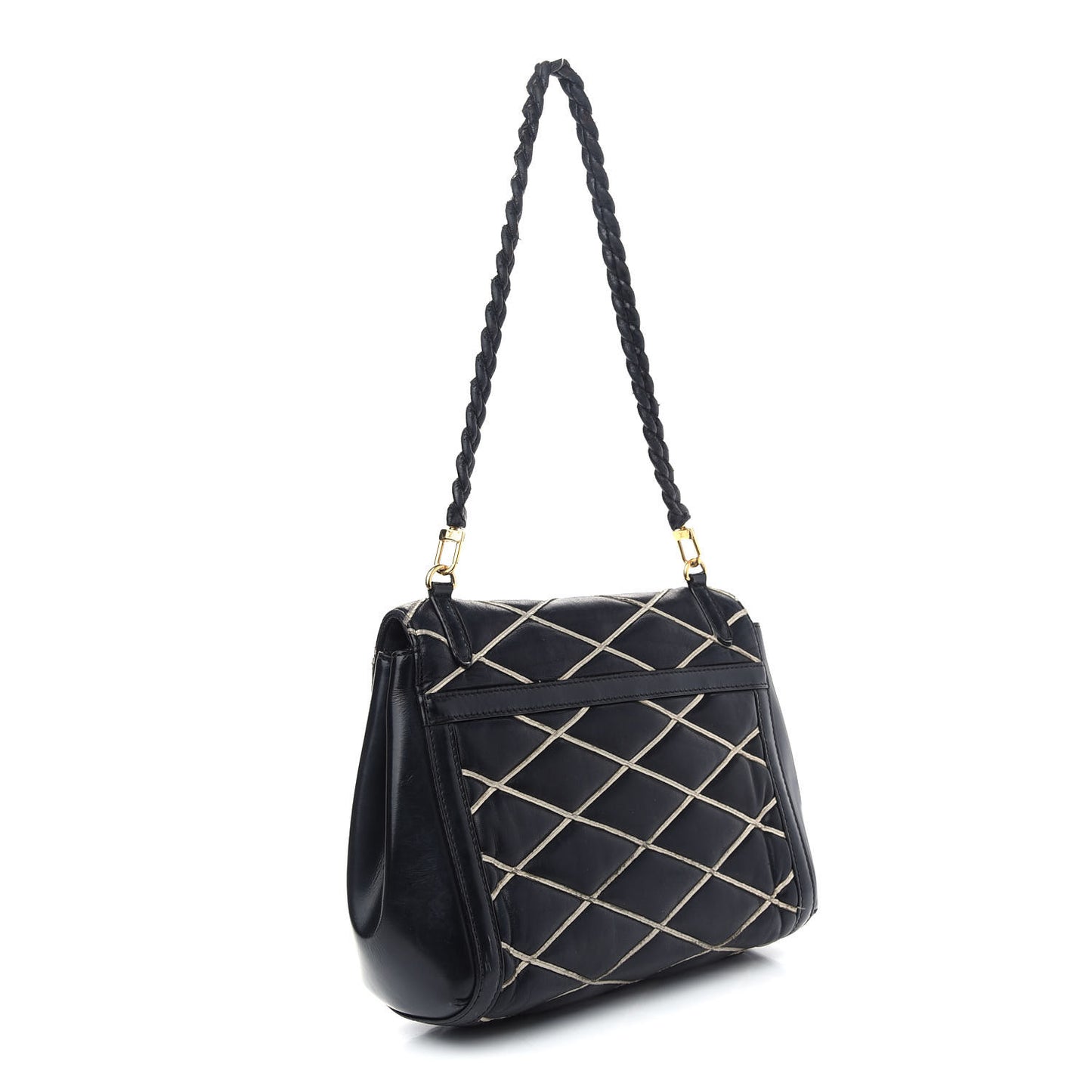 Lambskin Malletage Pochette Flap Black