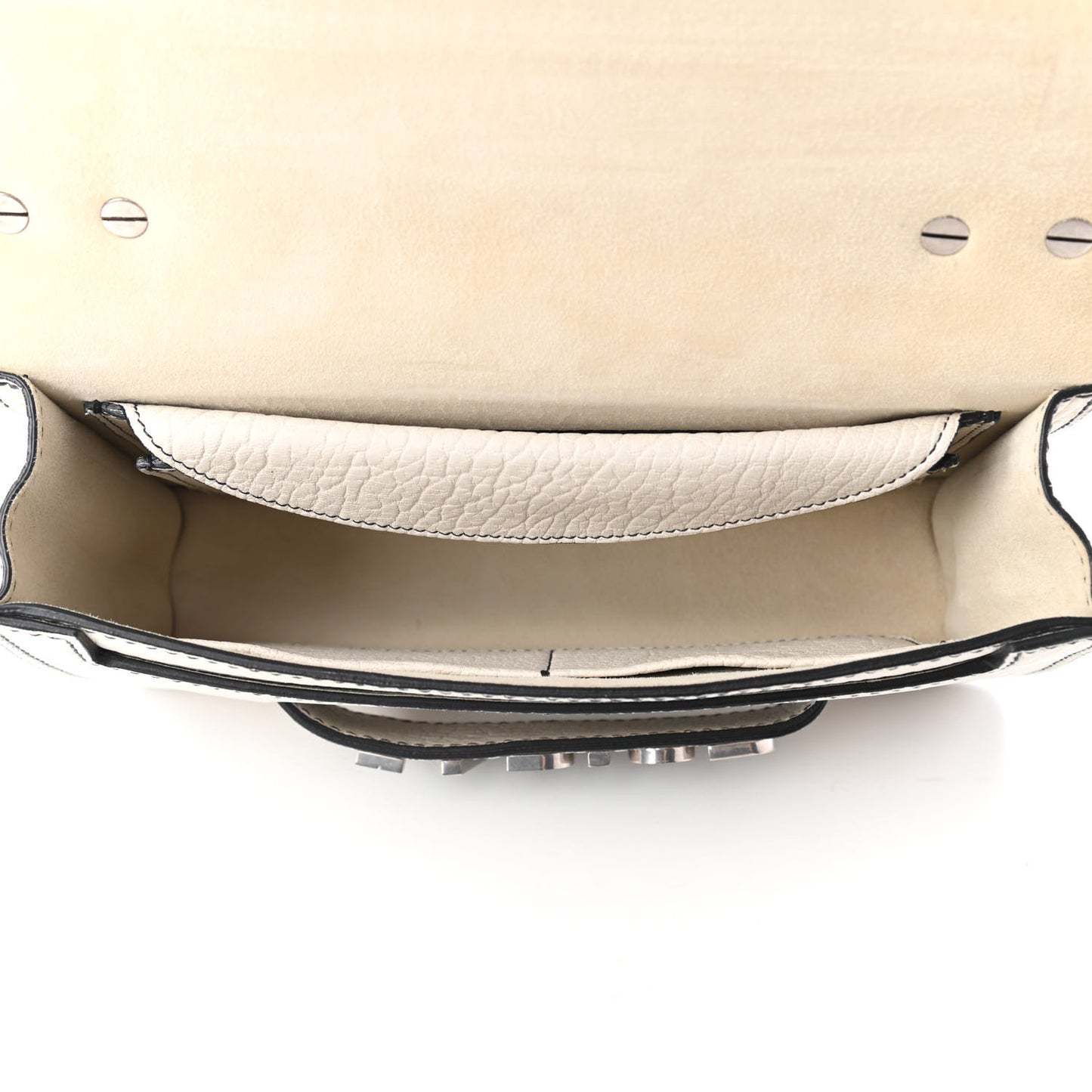 Canyon Grained Lambskin J'Adior Chain Flap Bag Off White