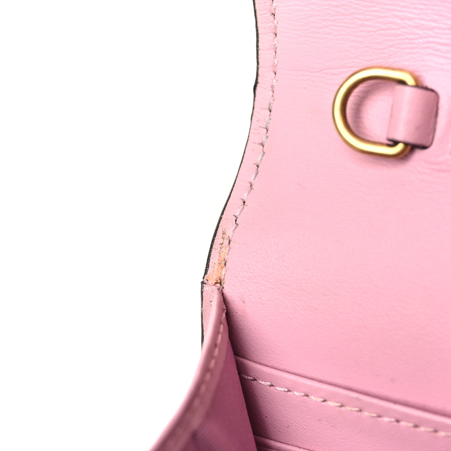 GG Supreme Monogram Strawberry Chain Wallet