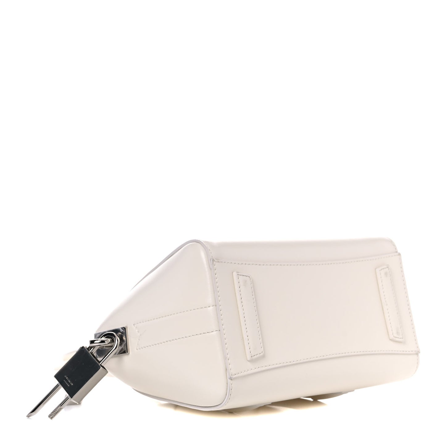 Box Calfskin Mini Lock Antigona Shoulder Bag White