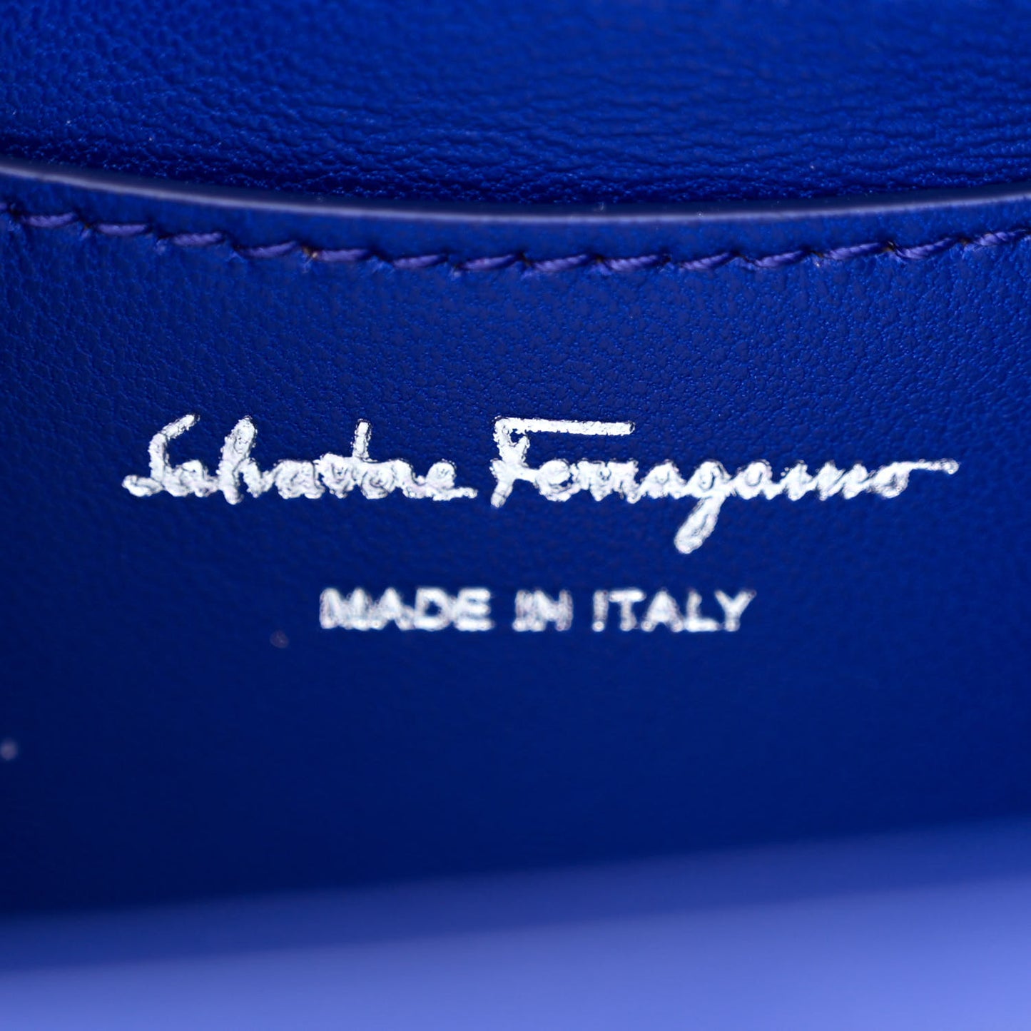Brushed Calfskin Micro Iconic Top Handle Bag Lapis Lazuli