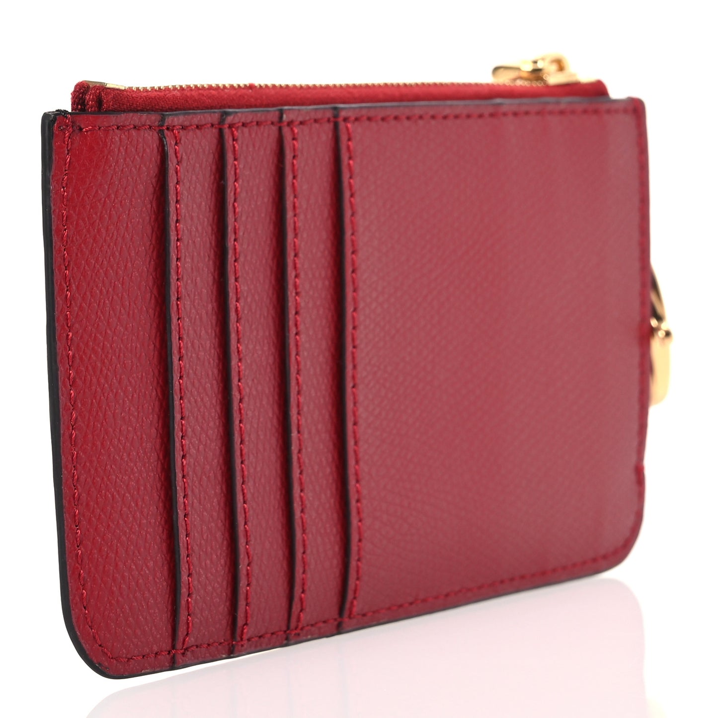 Vitello Cruise F is Fendi Bi-Color FF 1974 Embossed Key Case Pouch Maya Black Fragola